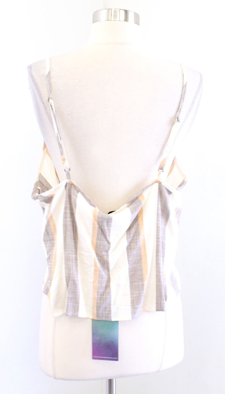 NWT Show Me Your Mumu Stephanie Frontier Stripe Knot Tank Top Blouse Cropped XL