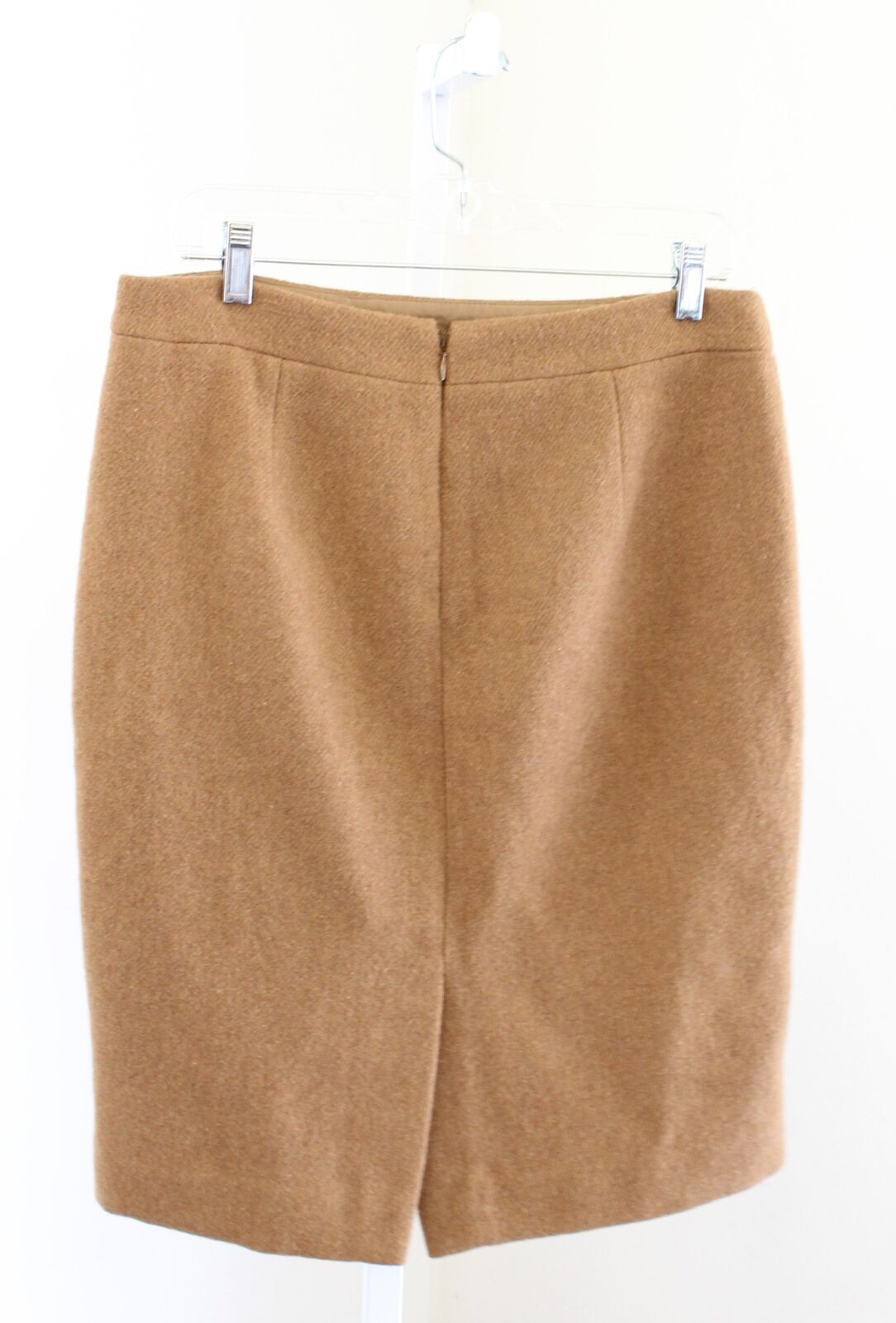 NWT J Crew Factory Womens Camel Tan Brown Wool Blend Pencil Skirt Size 8 Career