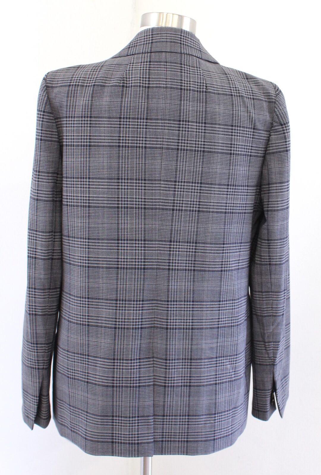 J Crew Gray Navy Blue Sommerset Blazer Jacket in Italian Wool Plaid 6 Tollegno