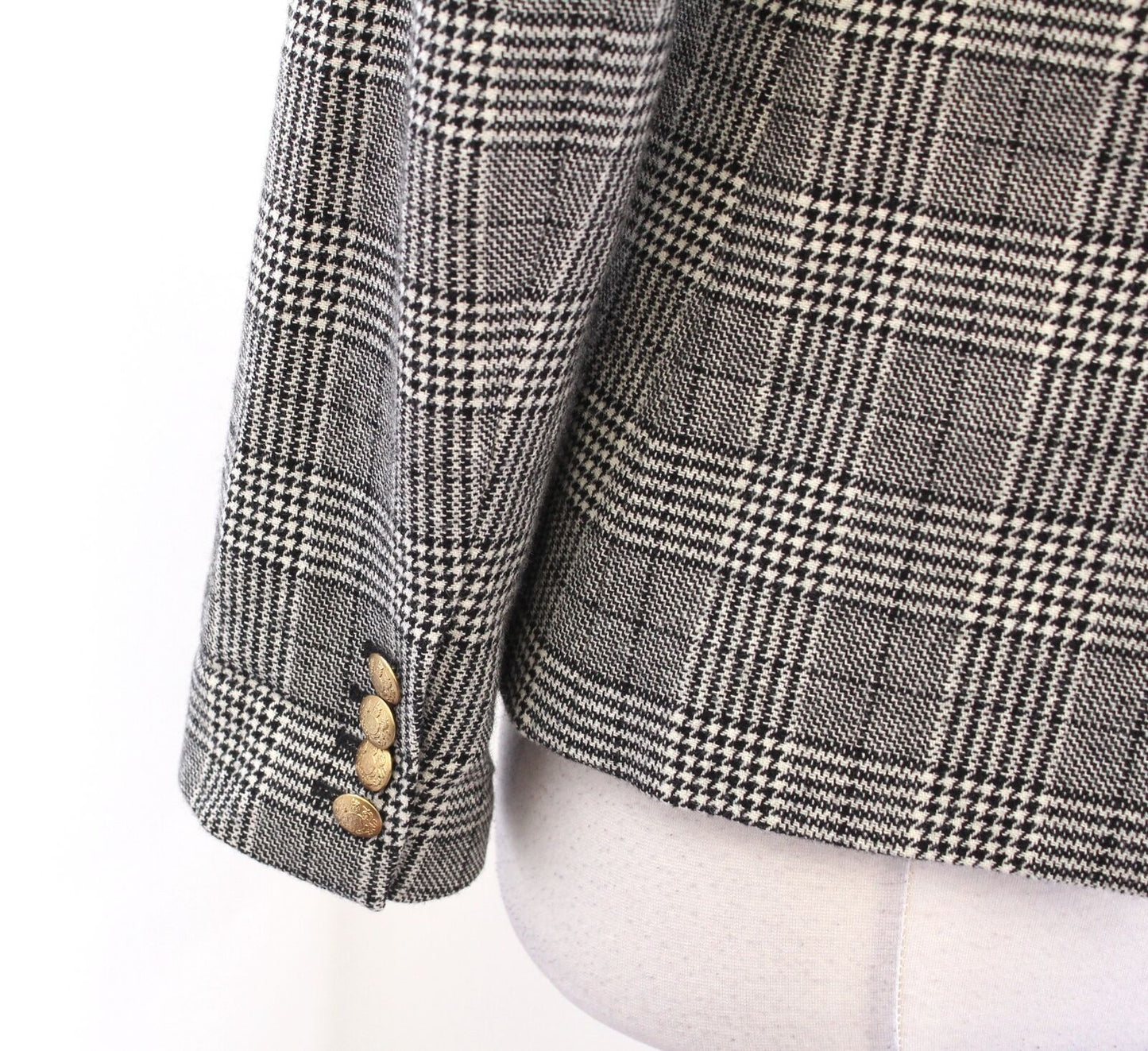 J Crew Regent Blazer in Glen Plaid Size 4 Houndstooth Tweed Wool Blend Jacket