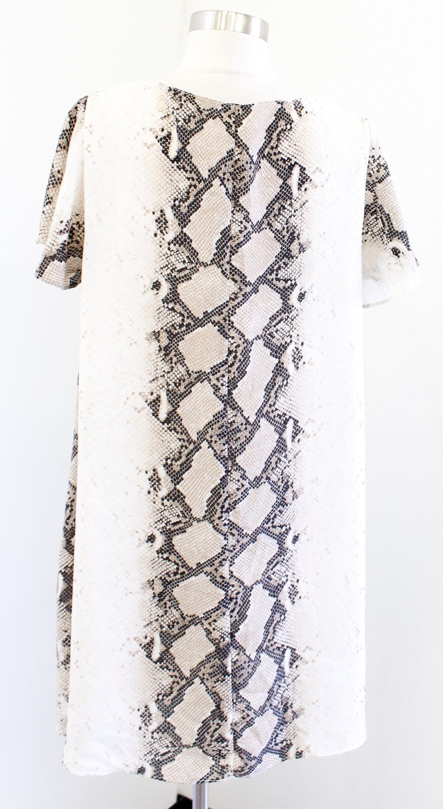 Buddy Love Ciara Ombre Snakeskin Print Mini Shift Dress Size M Black Tan White