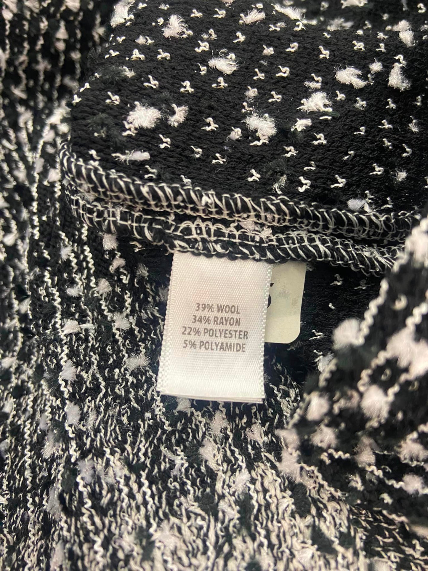 NWT $895 St John Womens Ombre Tweed Wool Blend Sheath Dress Size 4 Black Cream