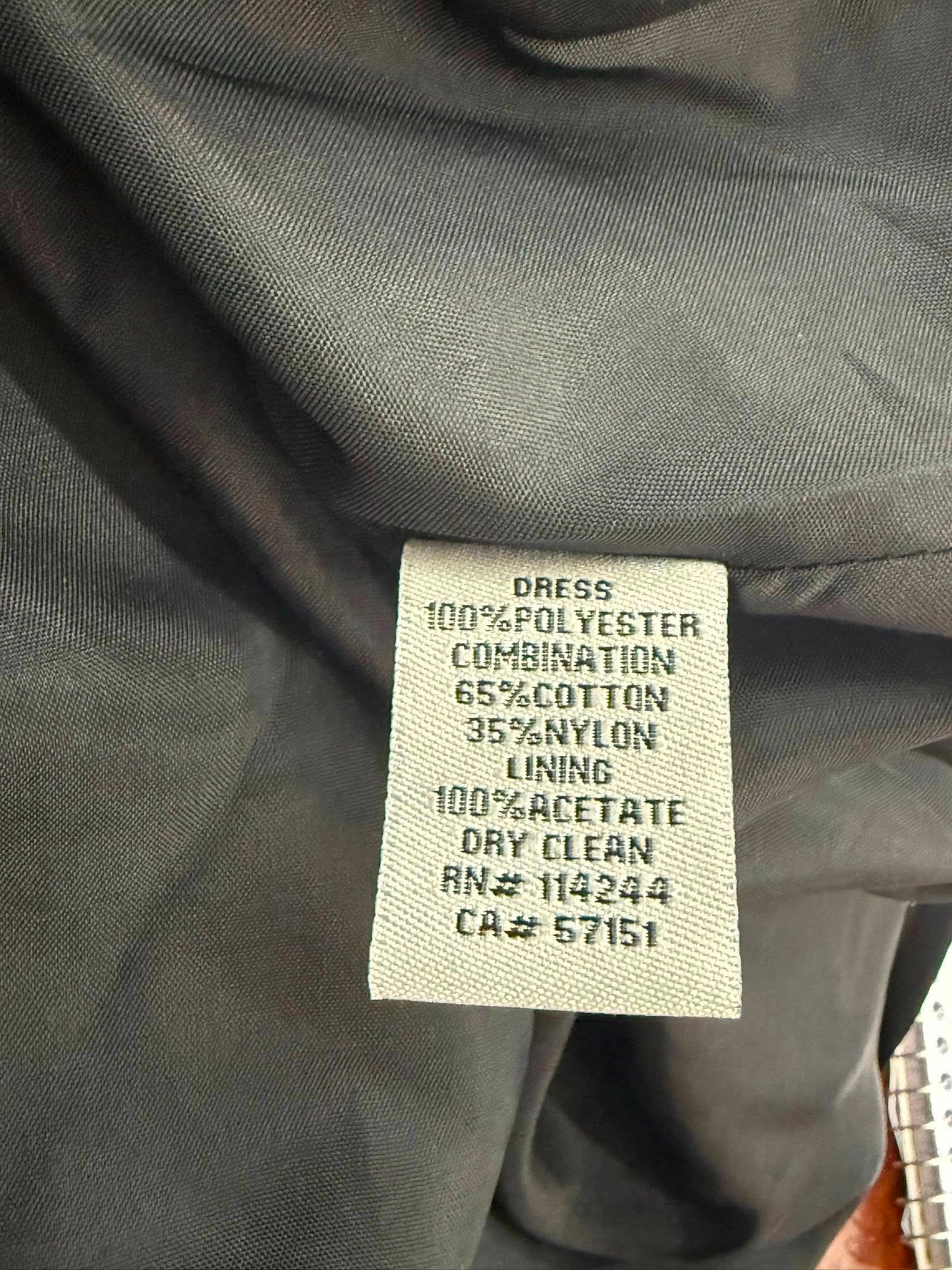 Eliza J Black Lace Faille Fit and Flare Cocktail Party Dress Size 10P V Neck