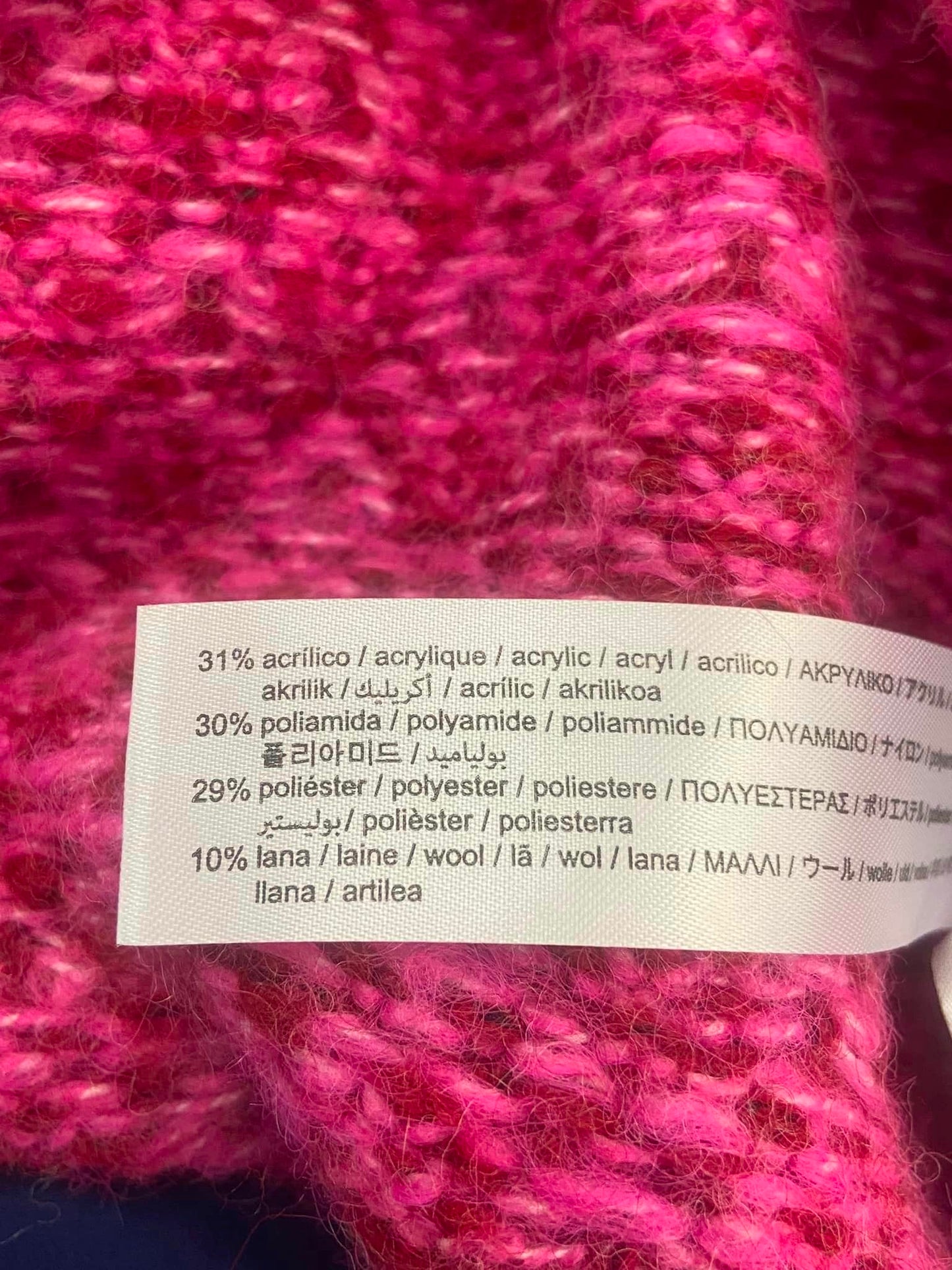 NWT Zara Pink Red Checker Plaid Knit Bodycon Mini Sweater Dress Size S Wool