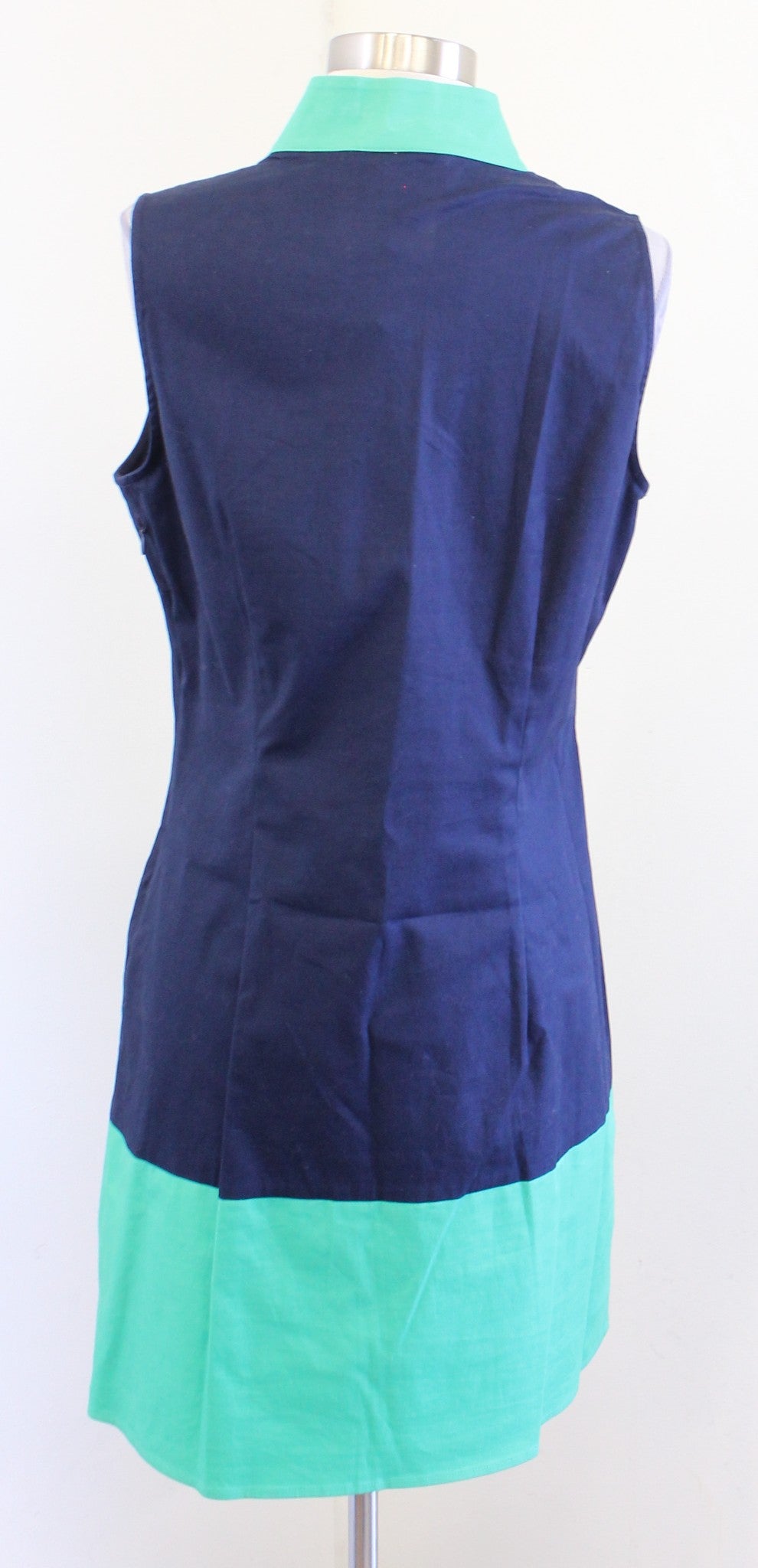 NWT Sail to Sable Womens Navy Blue Kelly Green Color Block Tunic Dress Size M