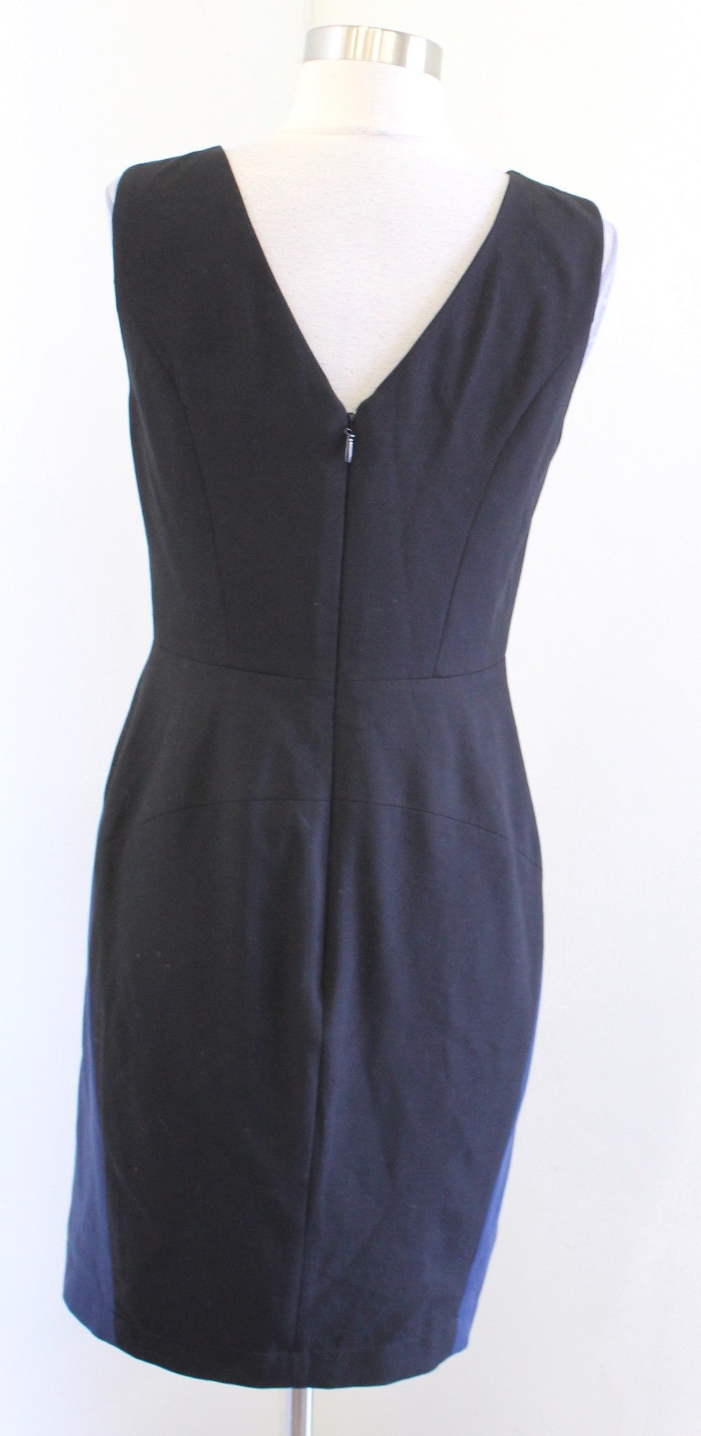 NWT BCBG Max Azria Behati Black Navy Blue Color Block Sheath Dress Size 6