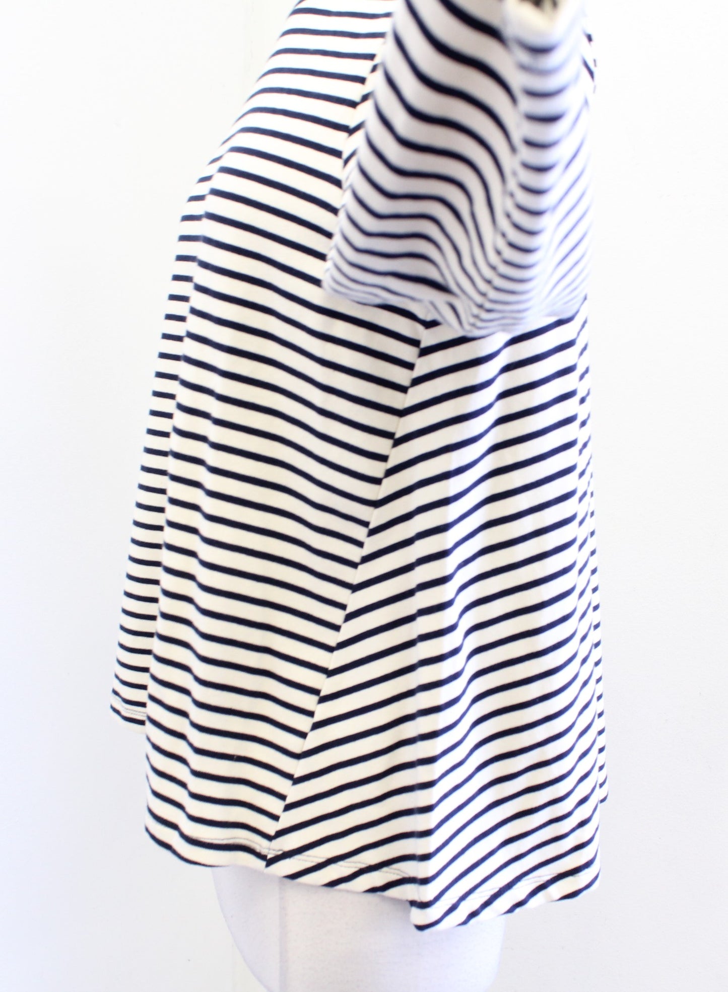 Pomander Place Tuckernuck Cream Navy Striped Swing Tee T Shirt Top Knit Size XS