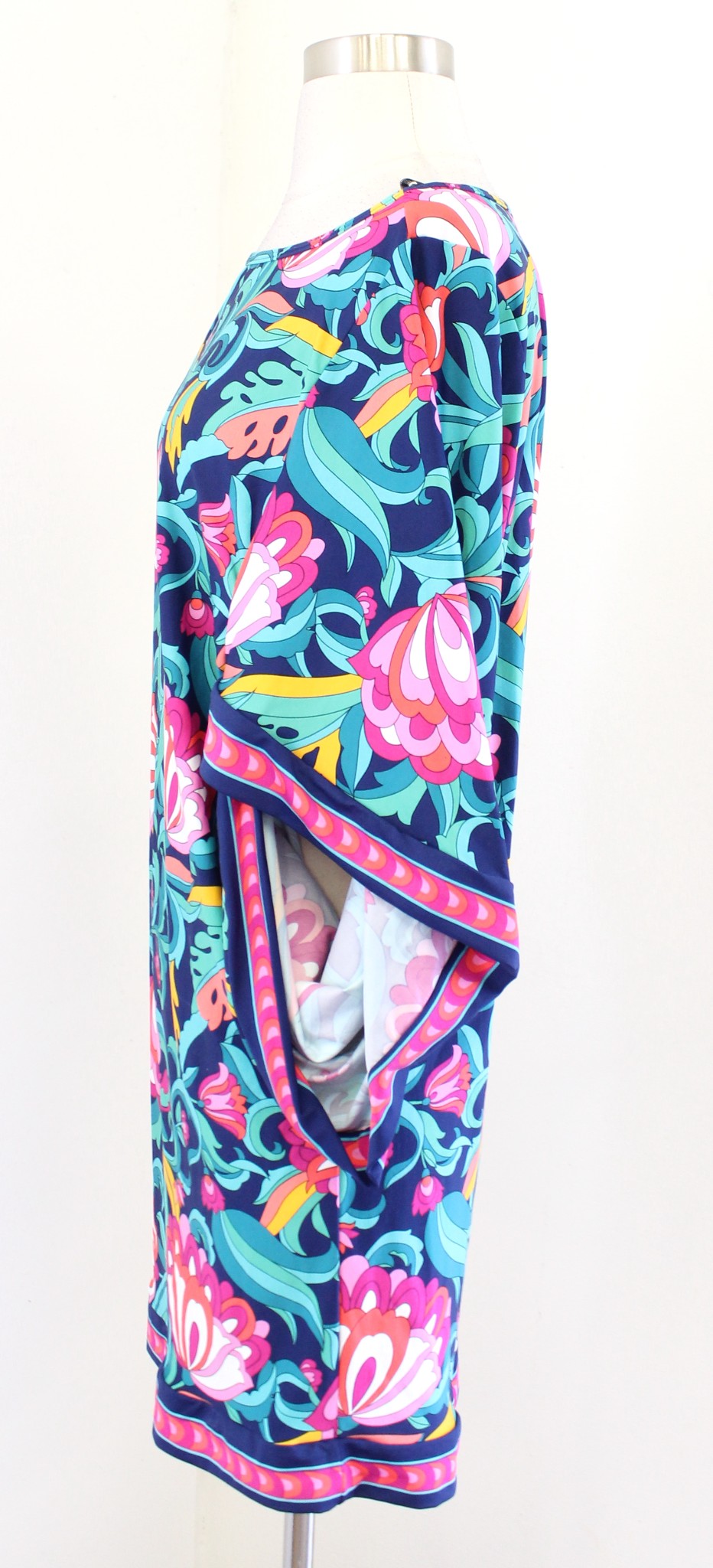 Trina Turk Swim India Garden Floral Swimsuit Cover Up Mini Dress Size L Beach