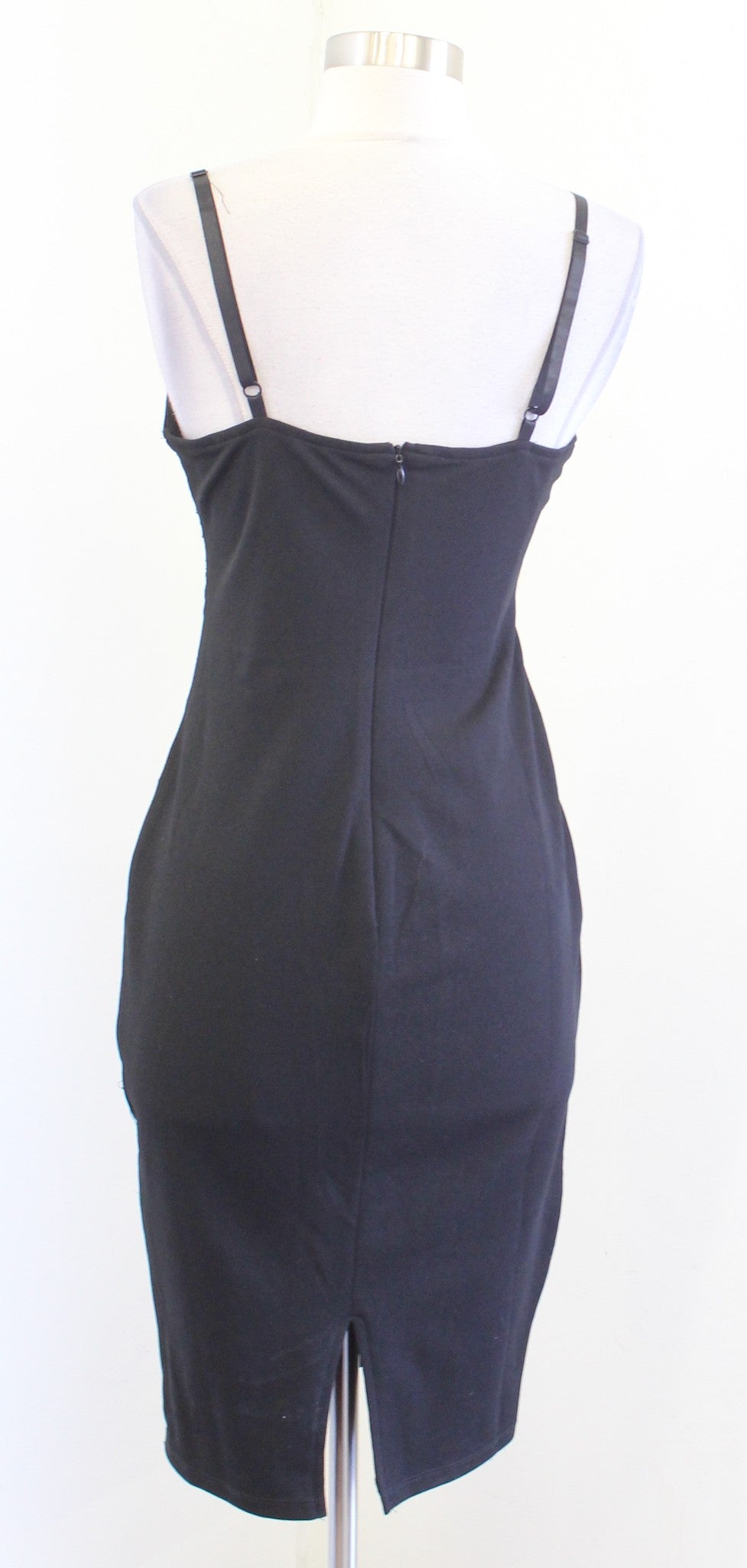 NWT Lulus Black Embroidered Mesh Lace Cutout Bodycon Cocktail Party Dress Size S