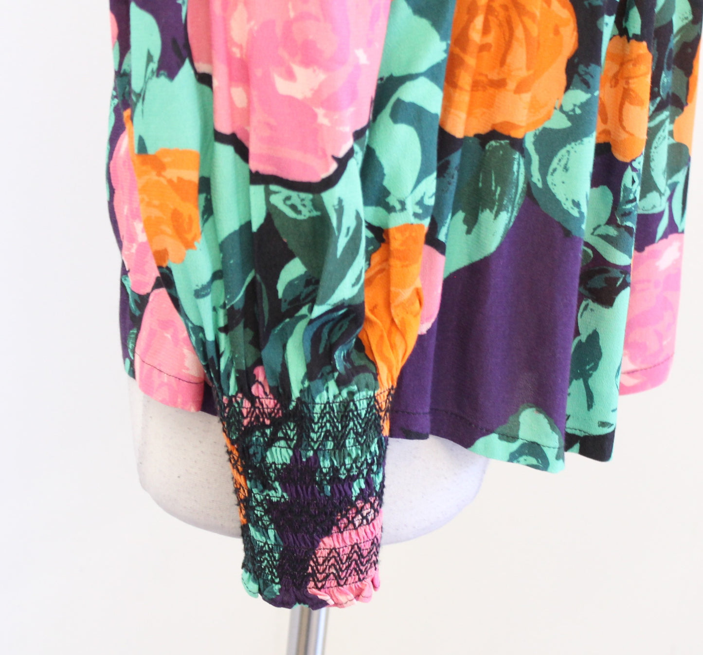 Plenty Tracy Reese Anthropologie Floral Puff Sleeve Top Blouse Size S Purple