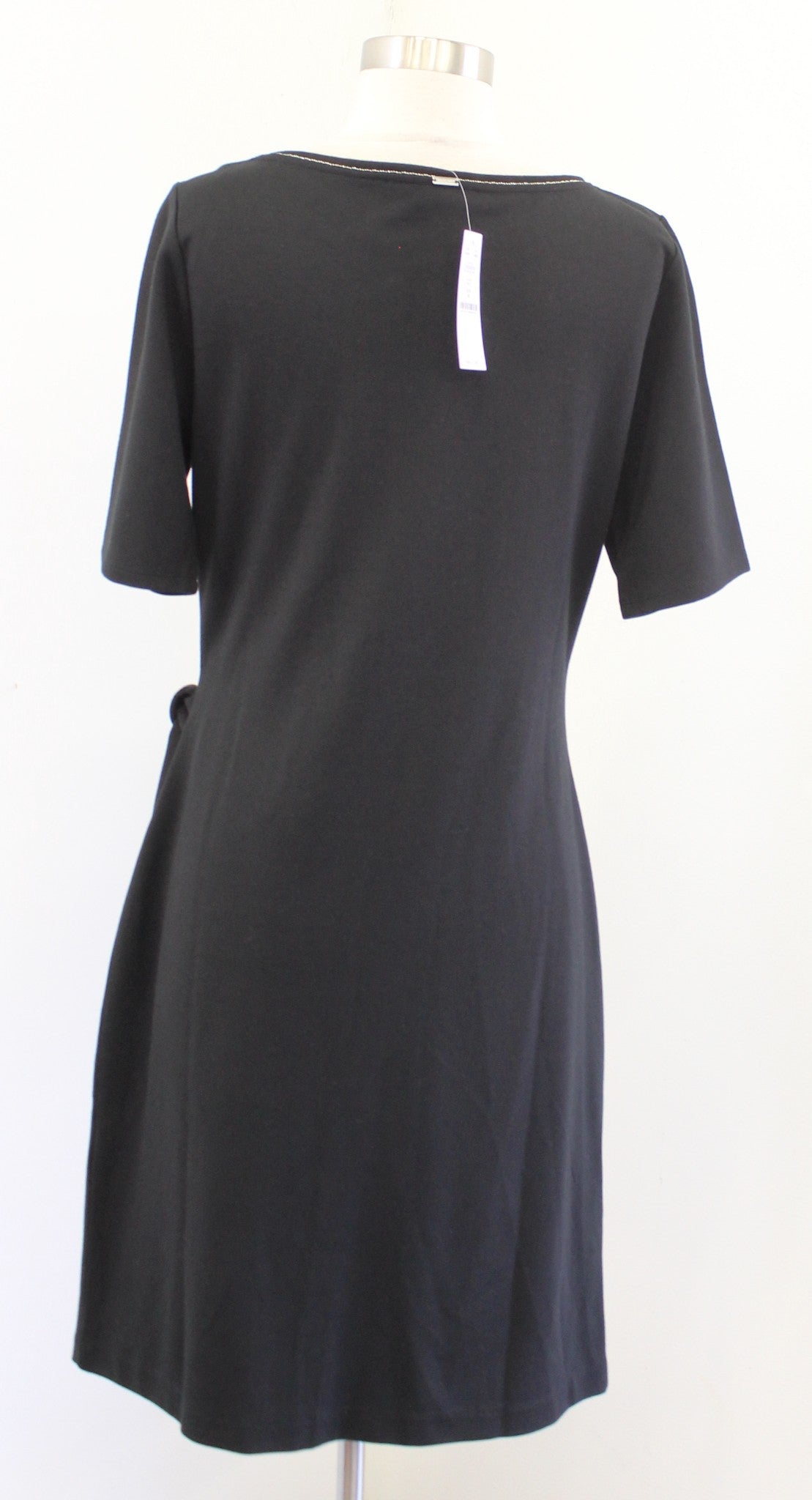 NWT White House Black Market Short Sleeve Side Tie Ruched Dress Size M Casual