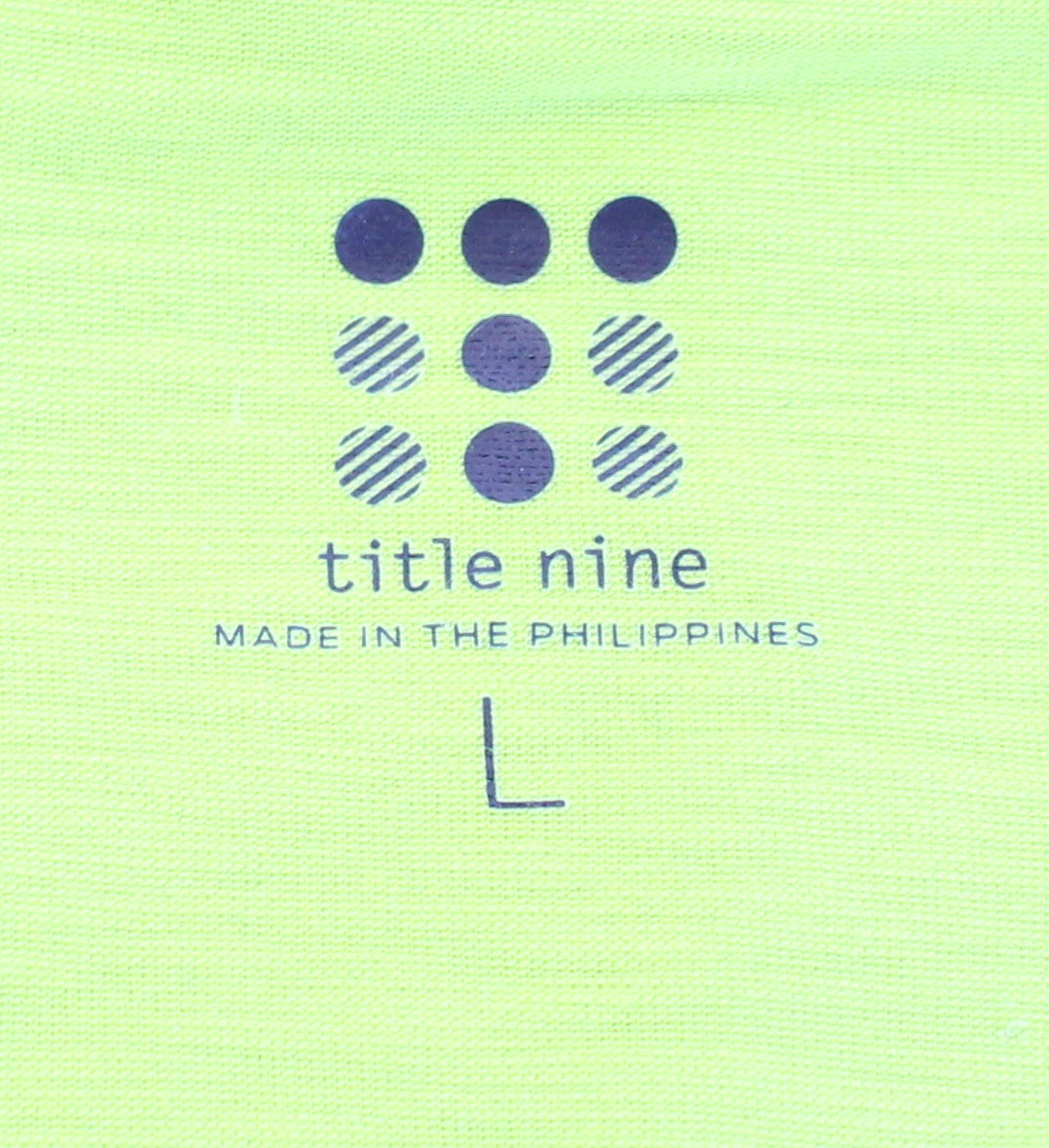 Title Nine Matahari Womens Lime Green V Neck Long Sleeve Top Size L Athletic