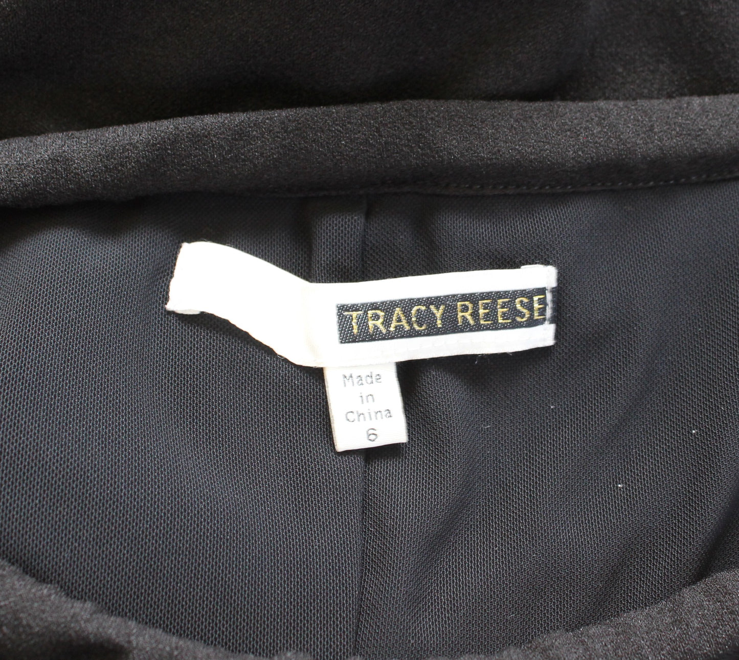 Tracy Reese Solid Black Off the Shoulder Ruched Dress Sheath Size 6 Cocktail