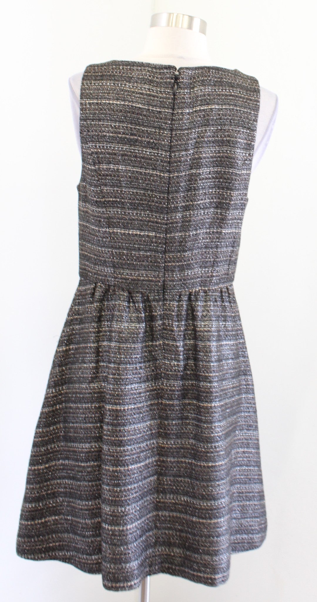 Moulinette Soeurs Anthropologie Glissade Fit and Flare Tweed Dress Sz 8 Shimmer