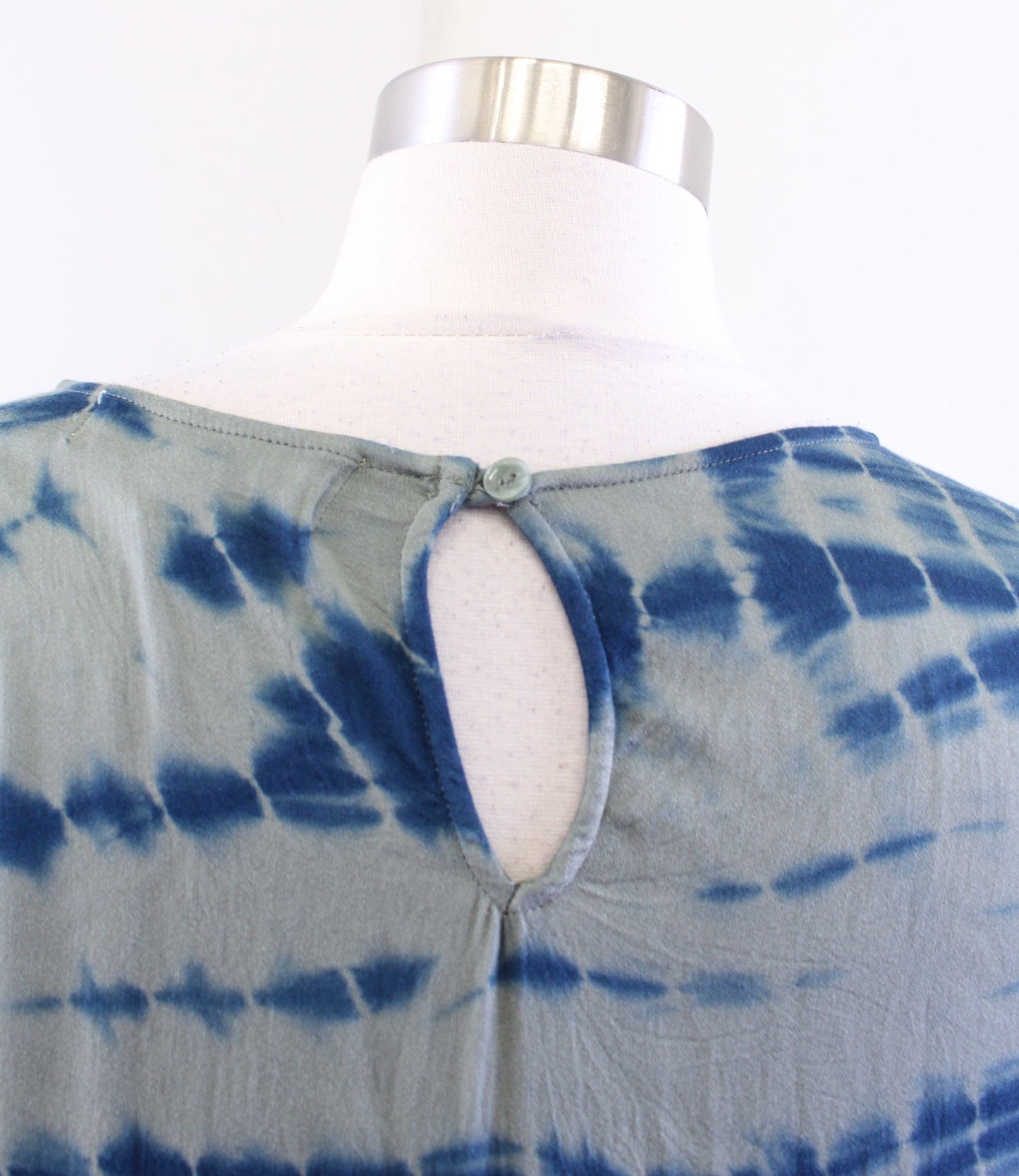 Dolan Anthropologie Eliska Green Blue Tie Dye Printed Maxi Dress Size XS Midi