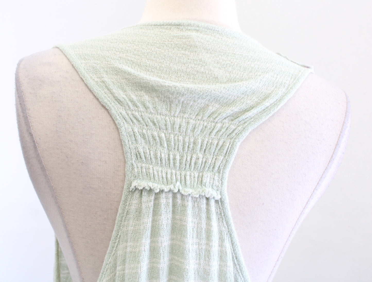 NWT Free People Frida Mint Green Floral Embroidered Knit Tank Top Size S