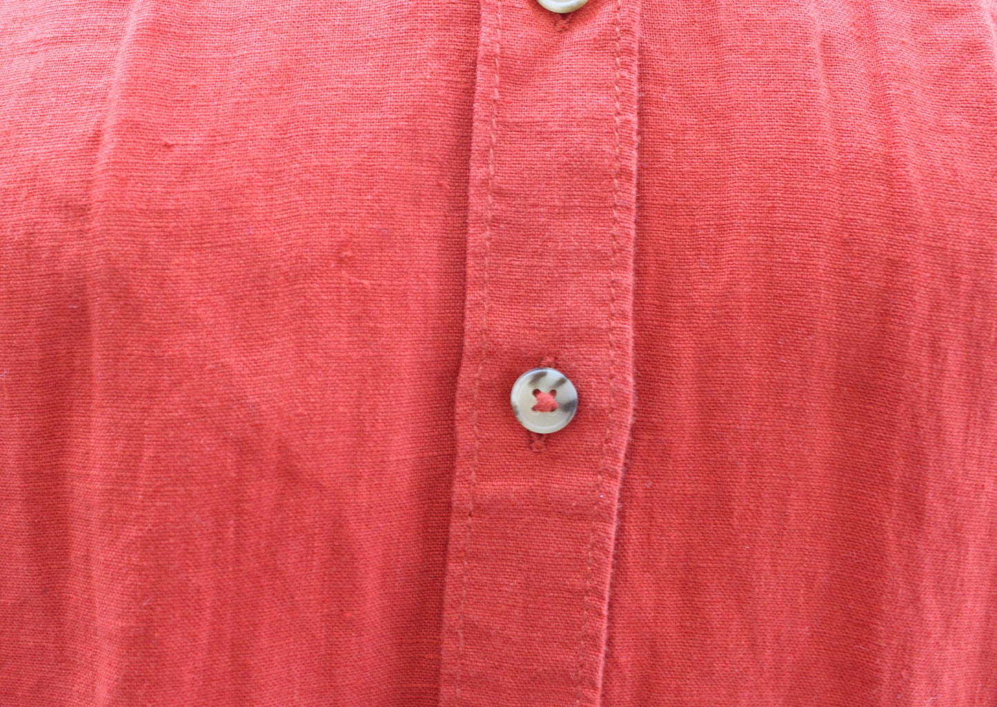 J Crew Burnt Orange Button Front Relaxed Shirt Dress in Linen Size XXS 2XS