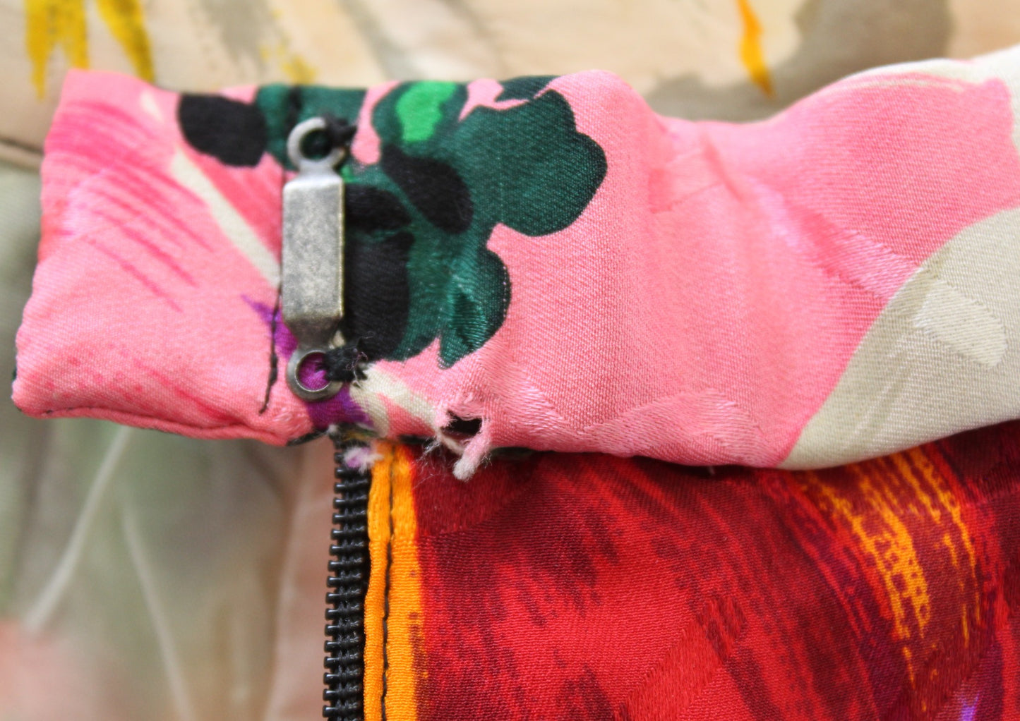 Vtg 80s Raul Blanco Colorful Floral Silk Wide Leg Palazzo Pants Size 12 / M ?