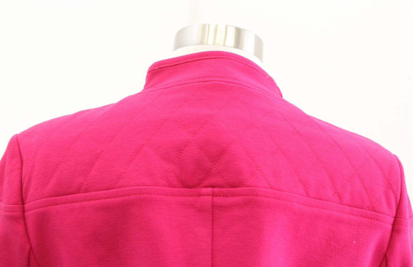 Escada Sport Womens Magenta Pink Moto Style Knit Blazer Jacket Sz 36 One Button