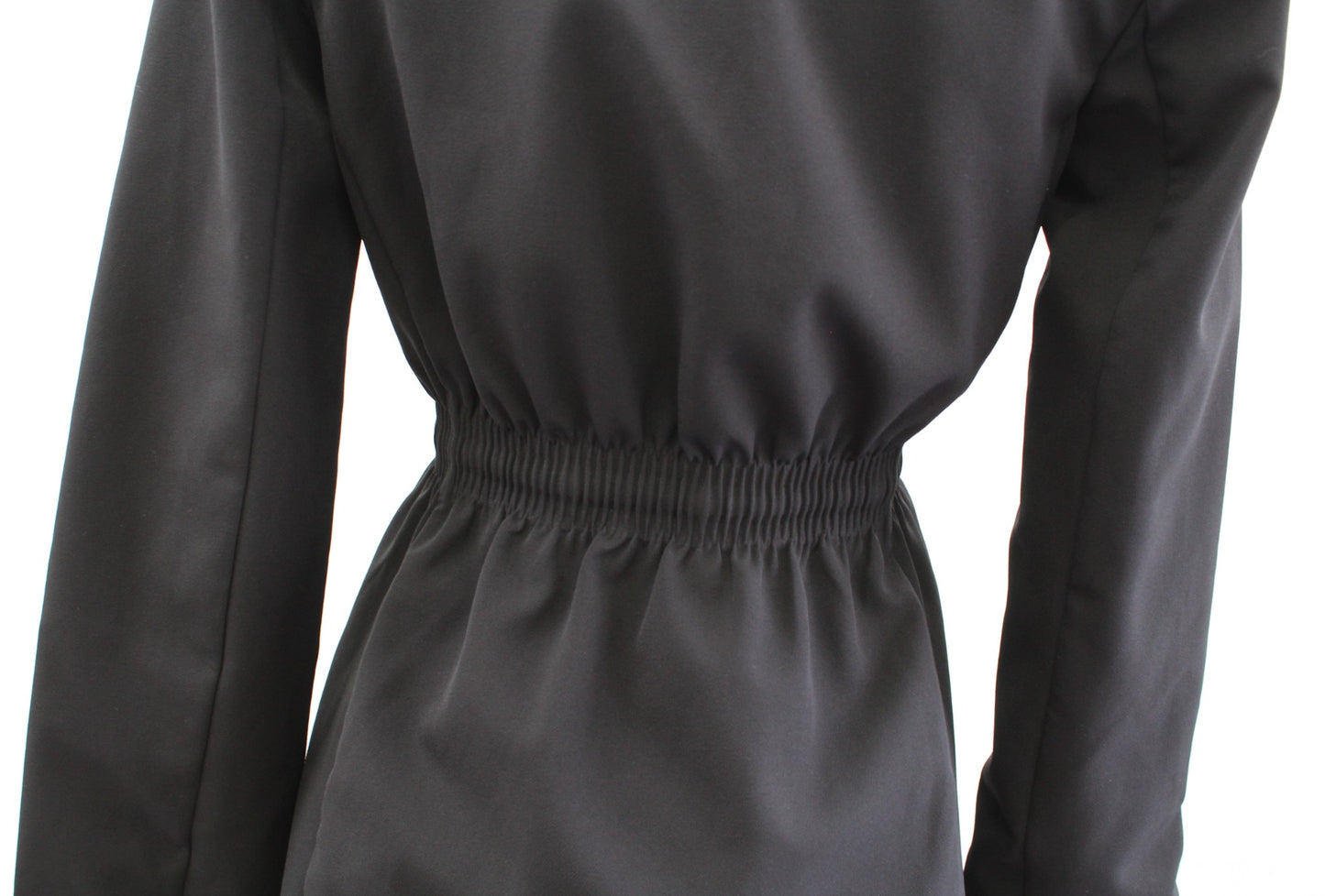 Athleta Solid Black Endless Permatwill Blazer Size 0 Cinched Tie Waist Jacket