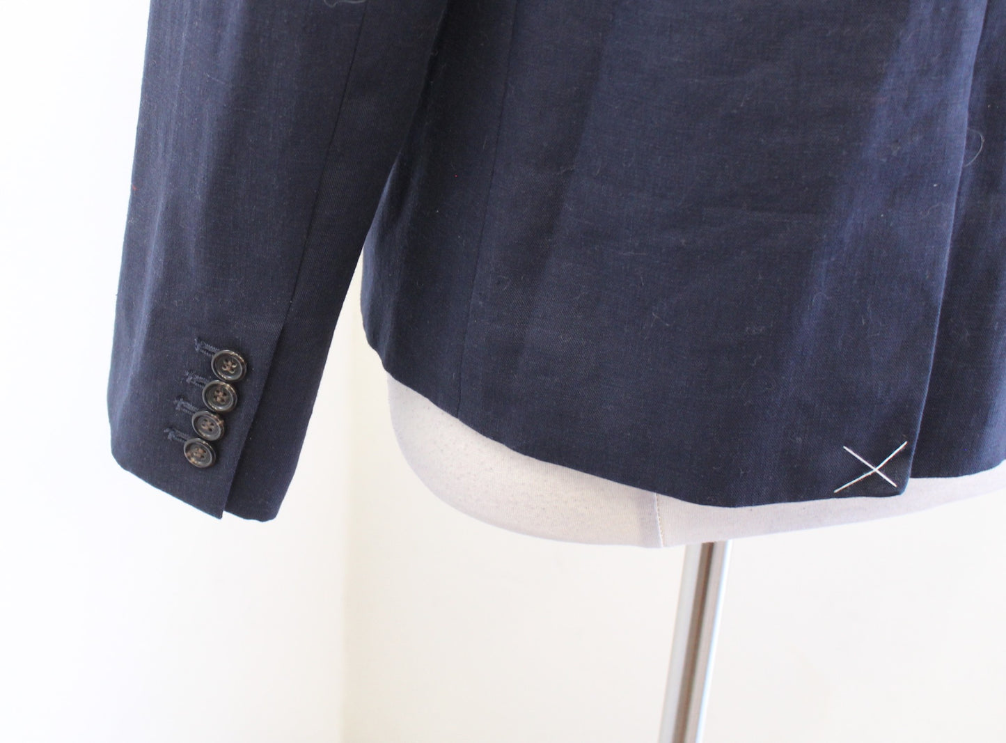 J Crew Womens Solid Navy Blue 100% Linen Regent Blazer Suit Jacket Size 10