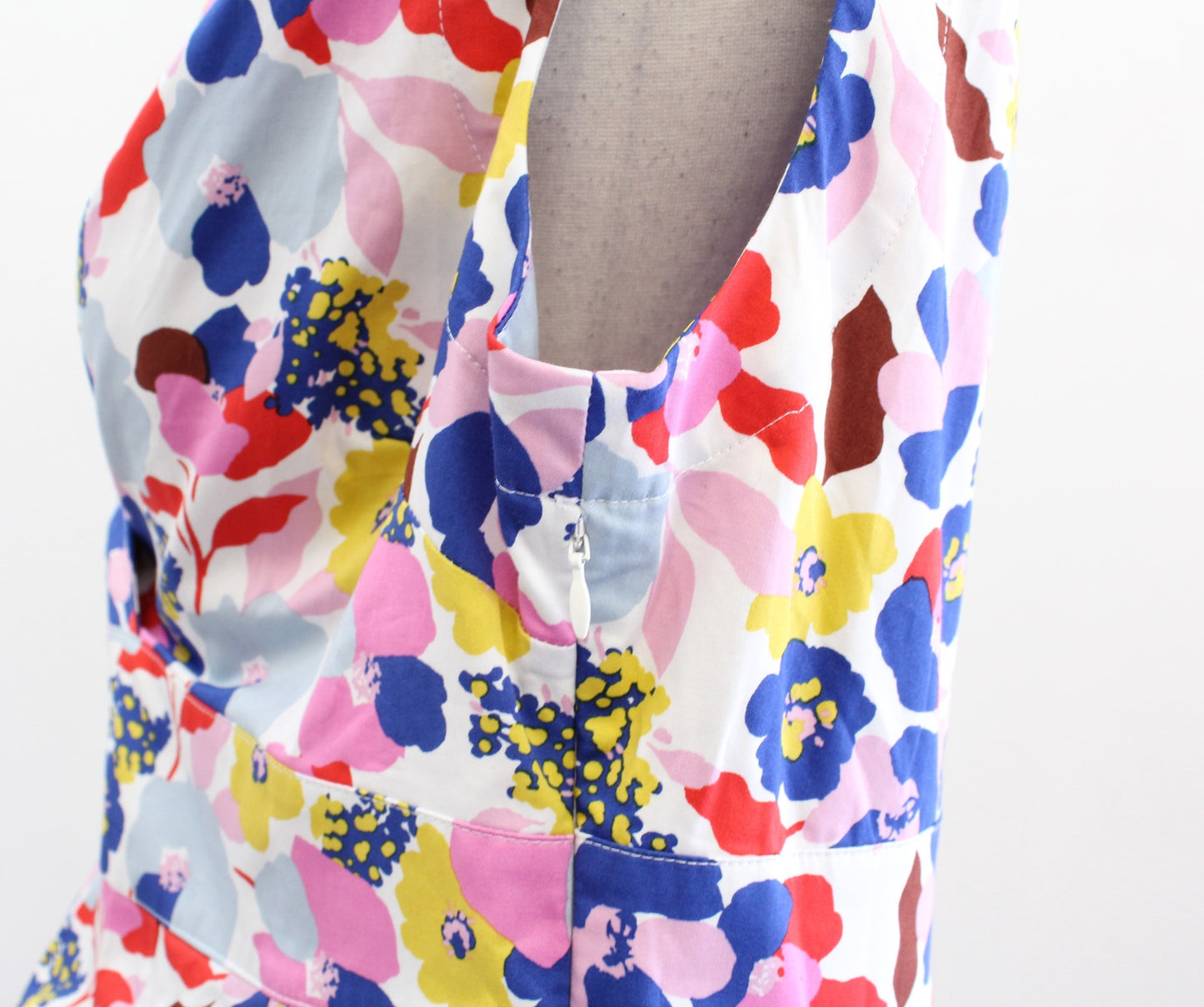 Boden Clemmie Ivory Peony Burst Floral Print A Line Dress Size US 12P V Neck