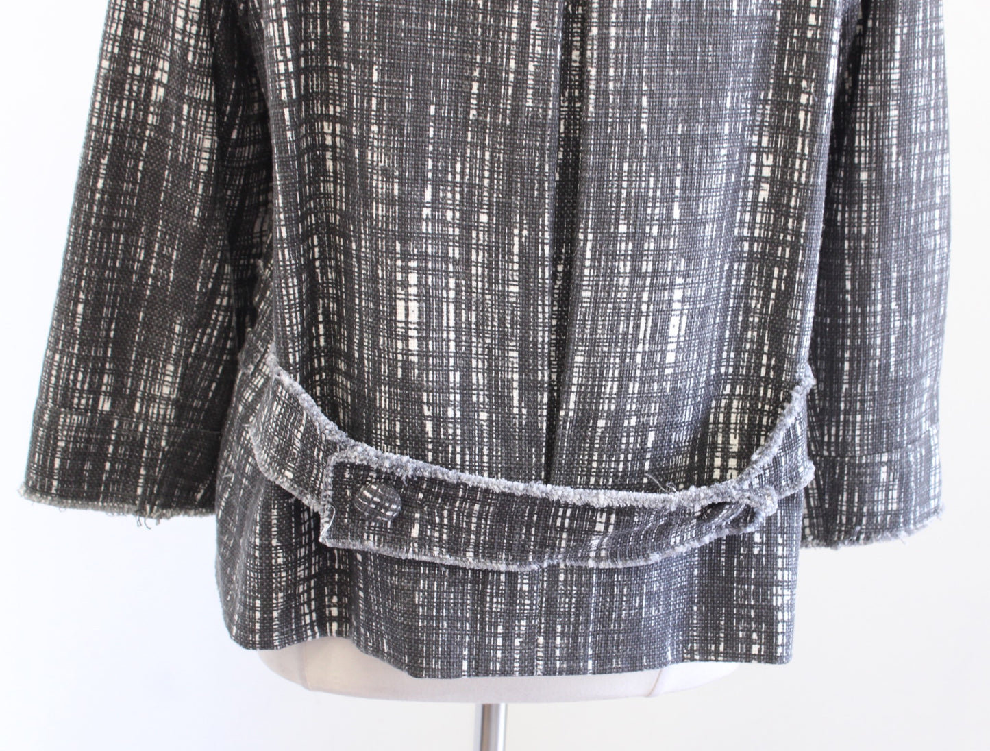 J Crew Collection Gray Double Breasted Beaded Collar Blazer Jacket Size 12