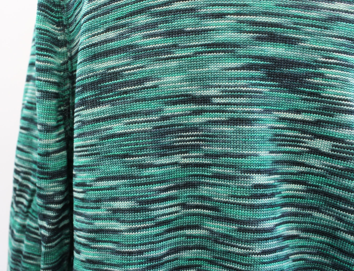 Rachel Roy Collection Teal Green Marled Knit V Neck Cardigan Sweater Size M