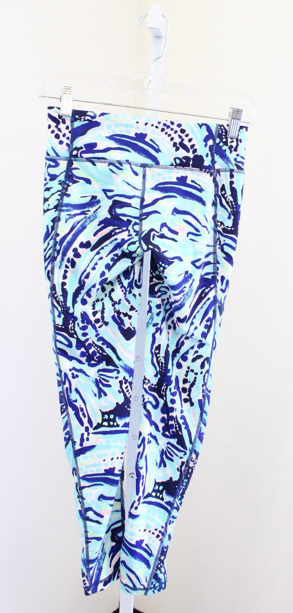 Lilly Pulitzer Luxletic Weekender Cropped Leggings Crash The Bash Navy Size XS