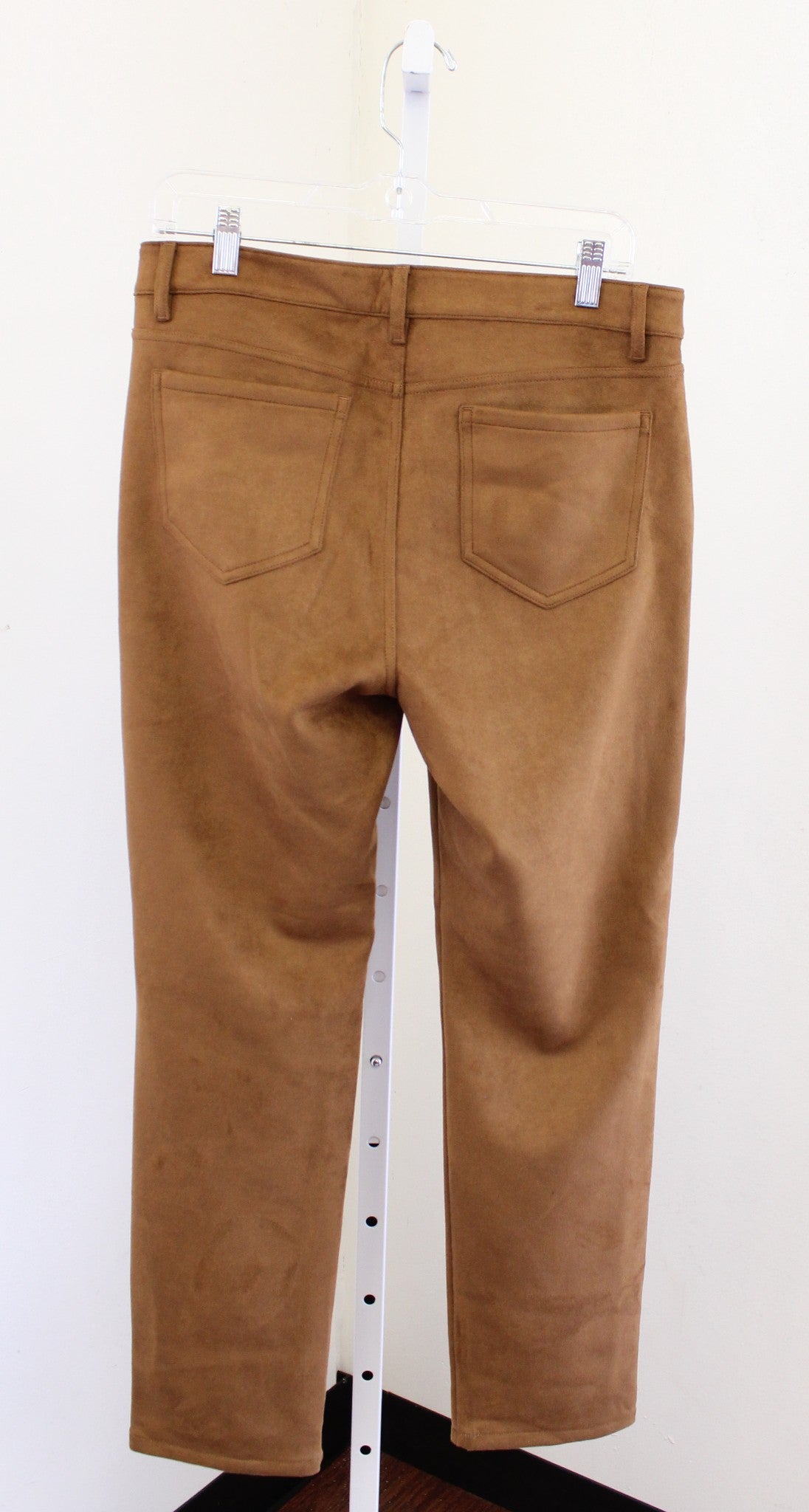 NWT J Jill Womens Chesnut Brown Soft Faux Suede Pants Size 10