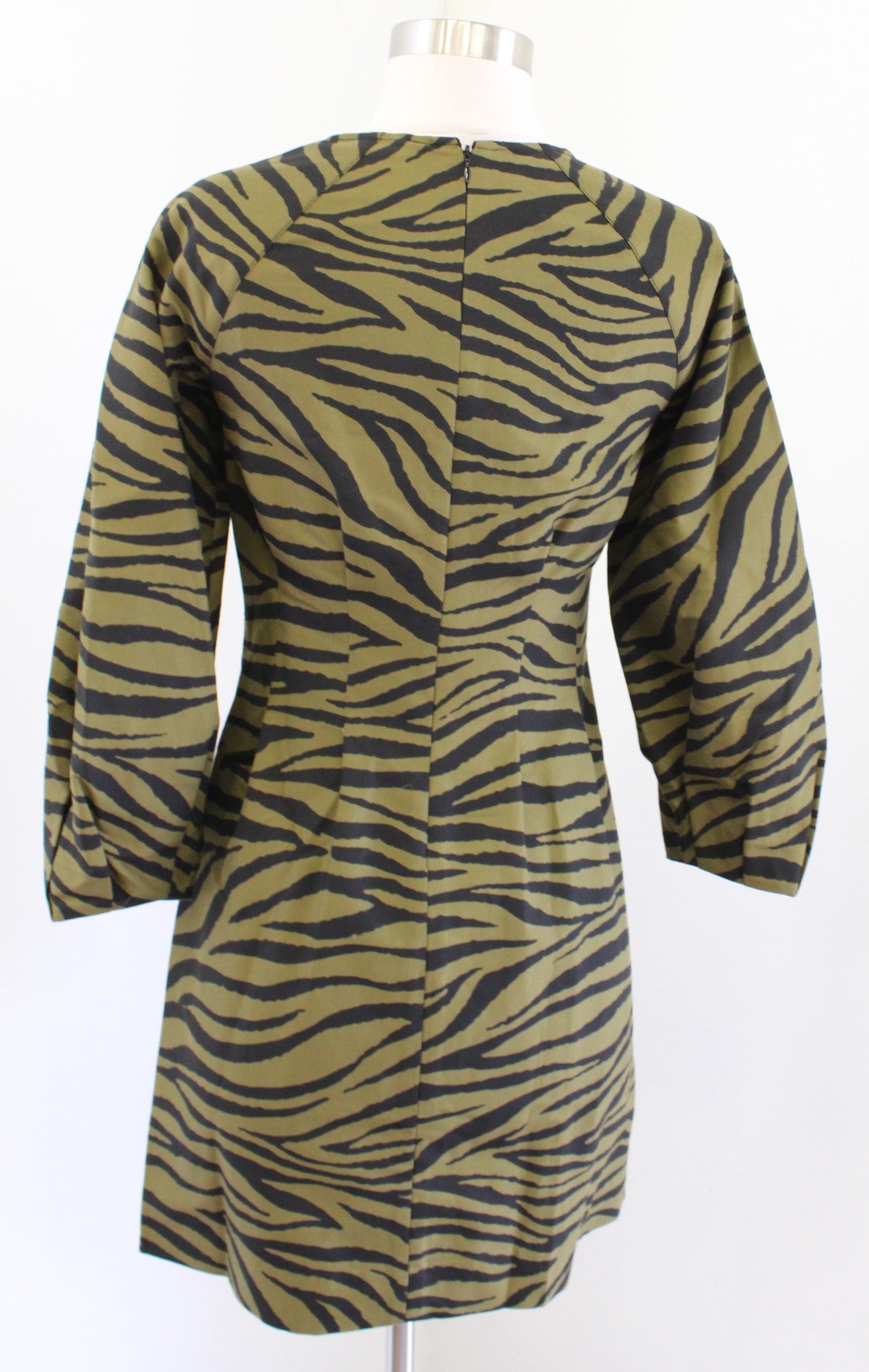 NWT $595 Veronica Beard Navi Warm Olive Black Animal Printed Mini Dress Size 0
