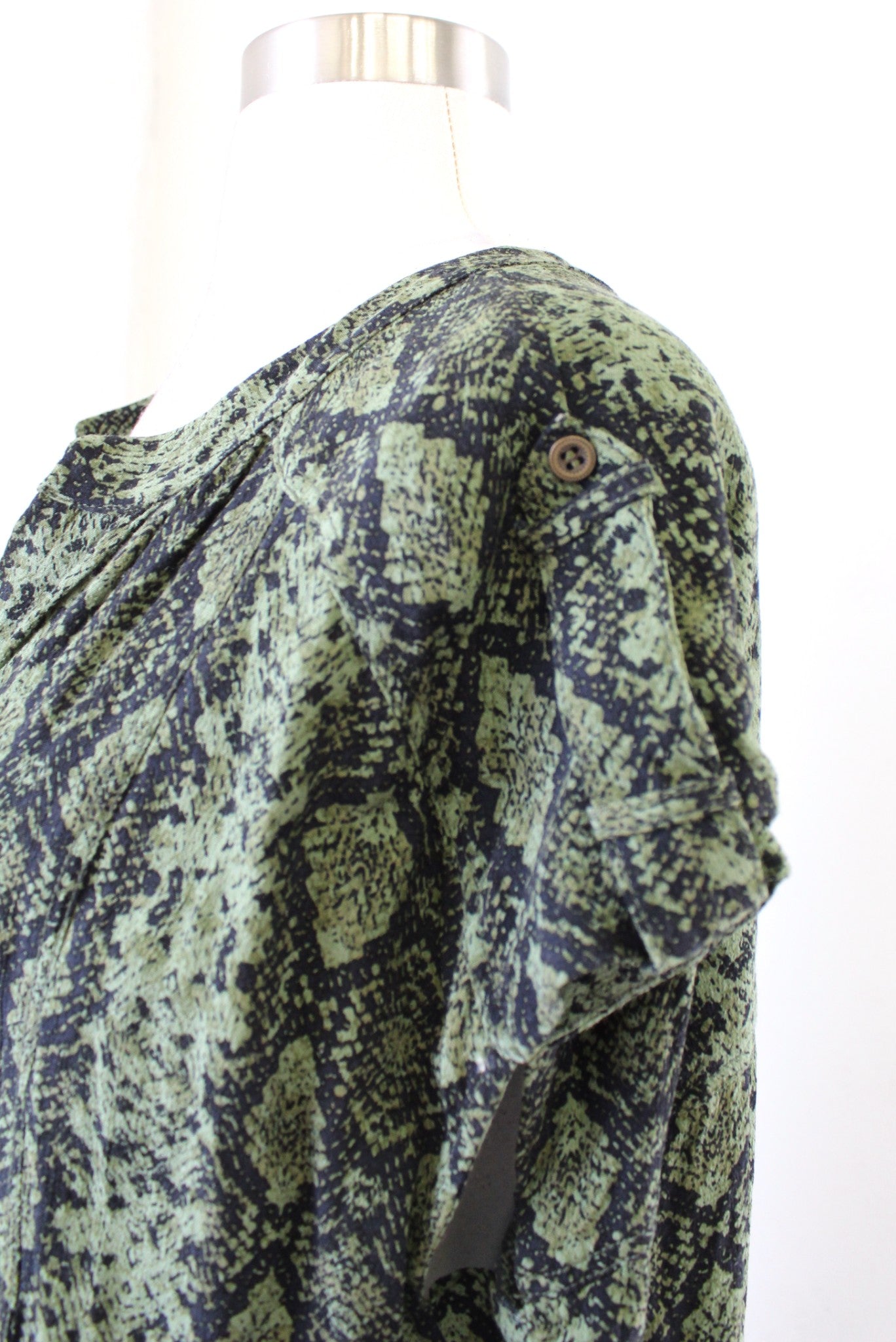 by Anthropologie Rachel Green Snakeskin Print Tunic Shift Dress Size XLP PXL