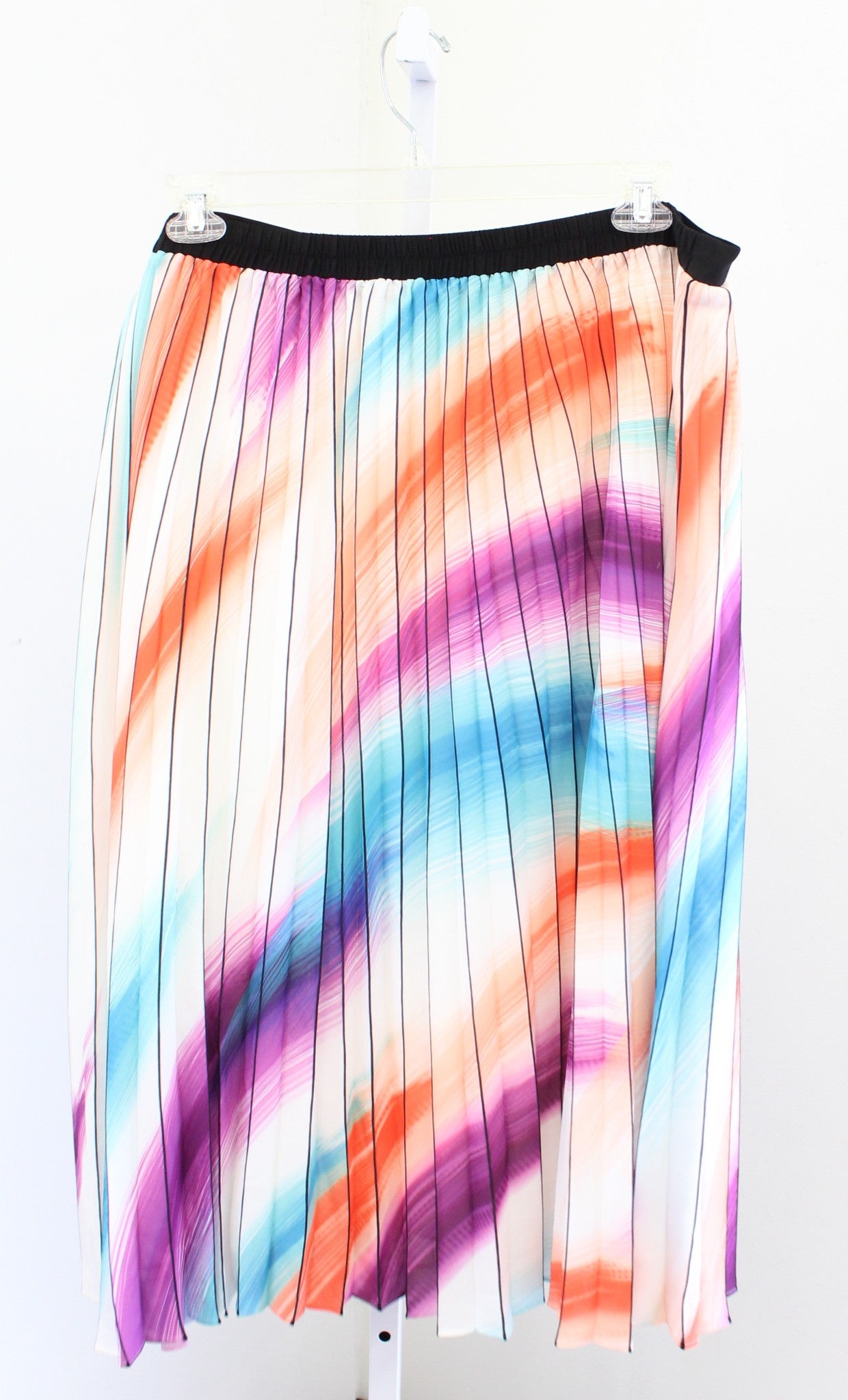 NWT Anthropologie Plus Daniel Rainn Talitha Pleated Midi Skirt sz 3X Watercolor