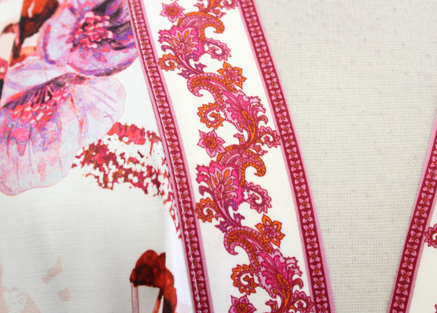 NWT Soft Surroundings Faye Silk Blend Peacock Print Kimono Robe Duster Size 3X