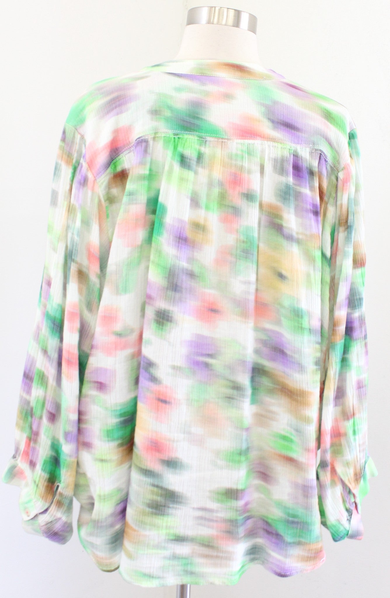 Pilcro Anthropologie the Sidney Batwing Sleeve Top Blouse Size M Watercolor