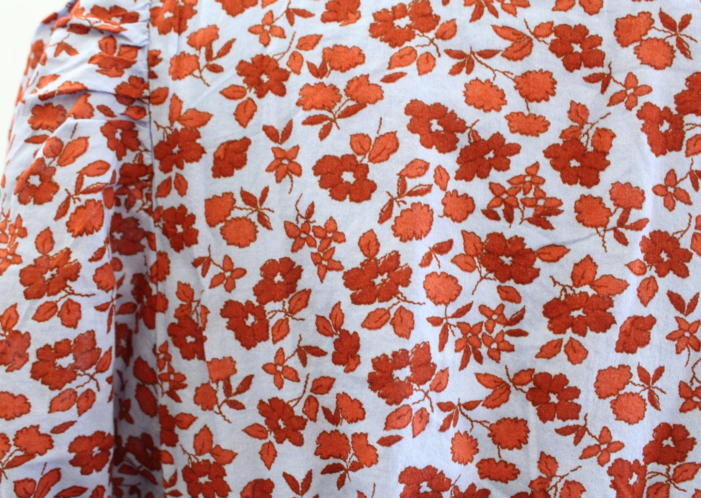 NWT Madewell Blue Floral Print Peter Pan Collar Puff Sleeve Mini Dress Size 10