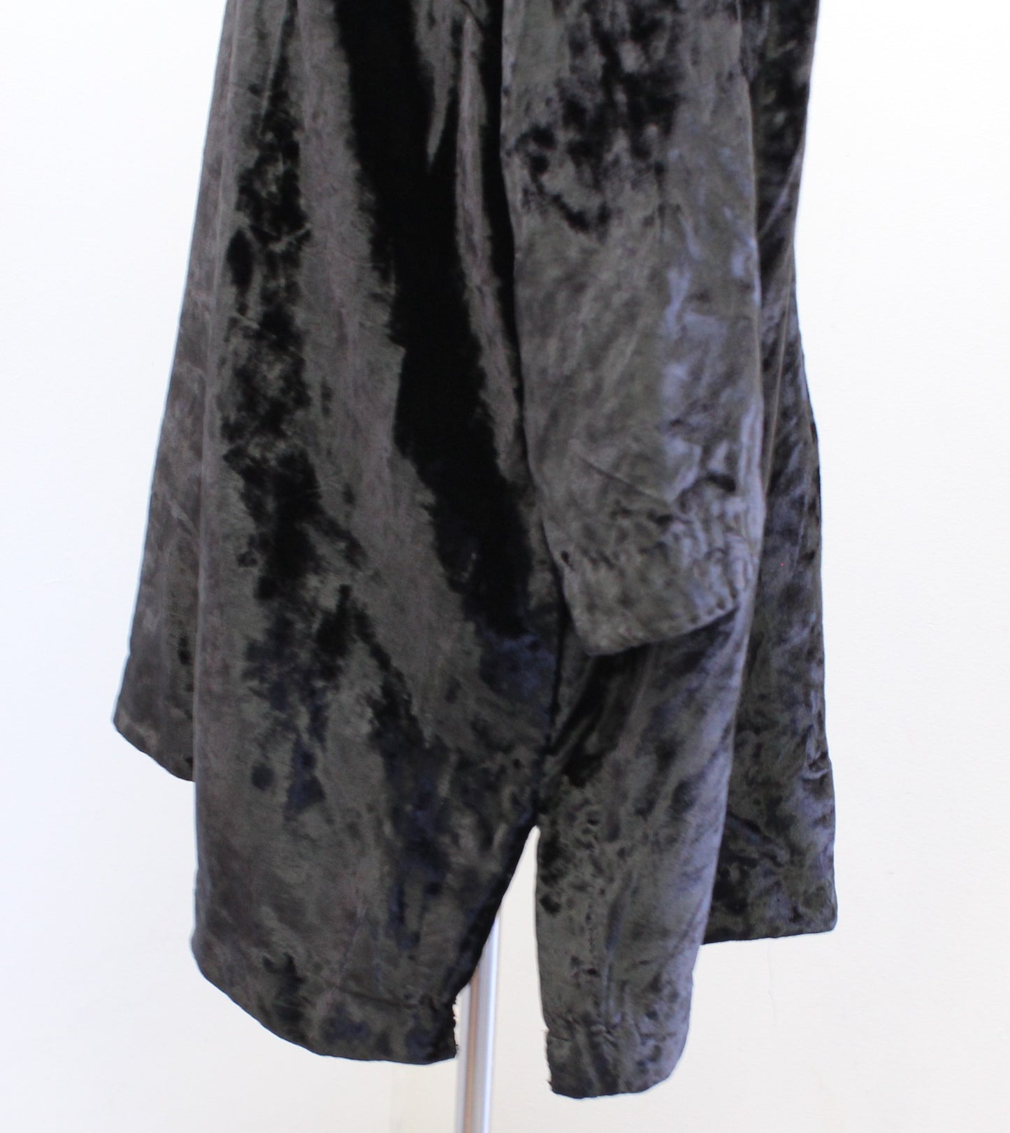 Soft Surroundings Black Crushed Velvet Gold Sequin Tunic Top Blouse Size 3X