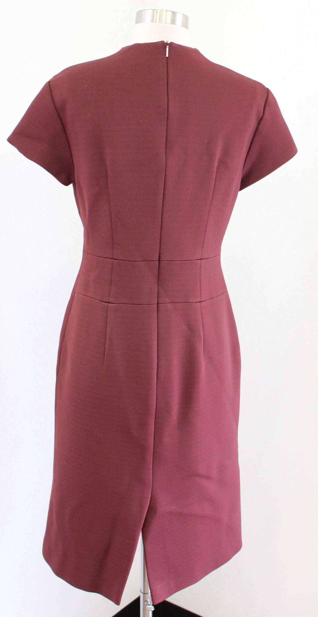 Hugo Boss Womens Demiara Rust Brick Structured Knit Mock Neck Dress Size US 6