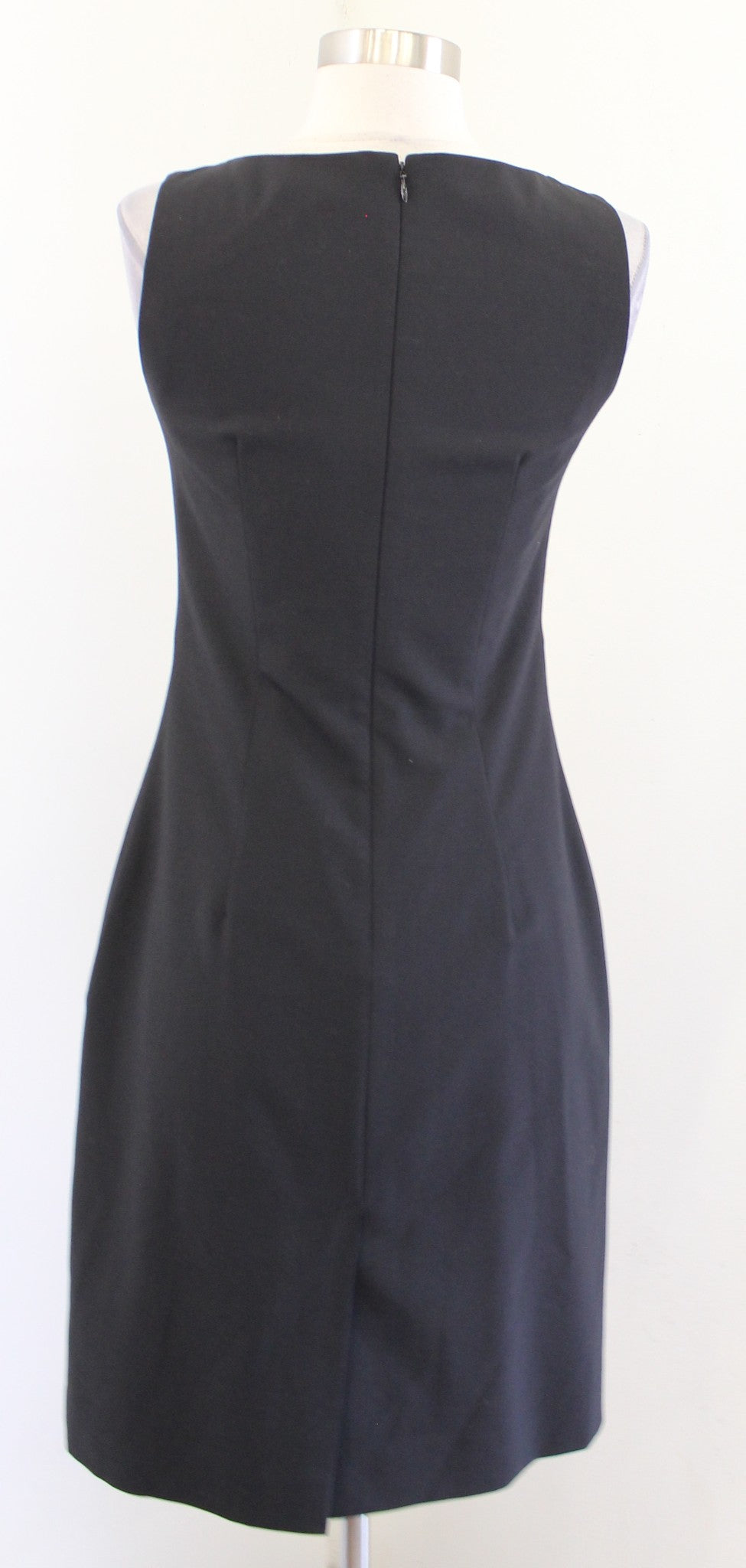 Theory Bette B Solid Black Wool Blend Pencil Sheath Dress Size 4 Career Office