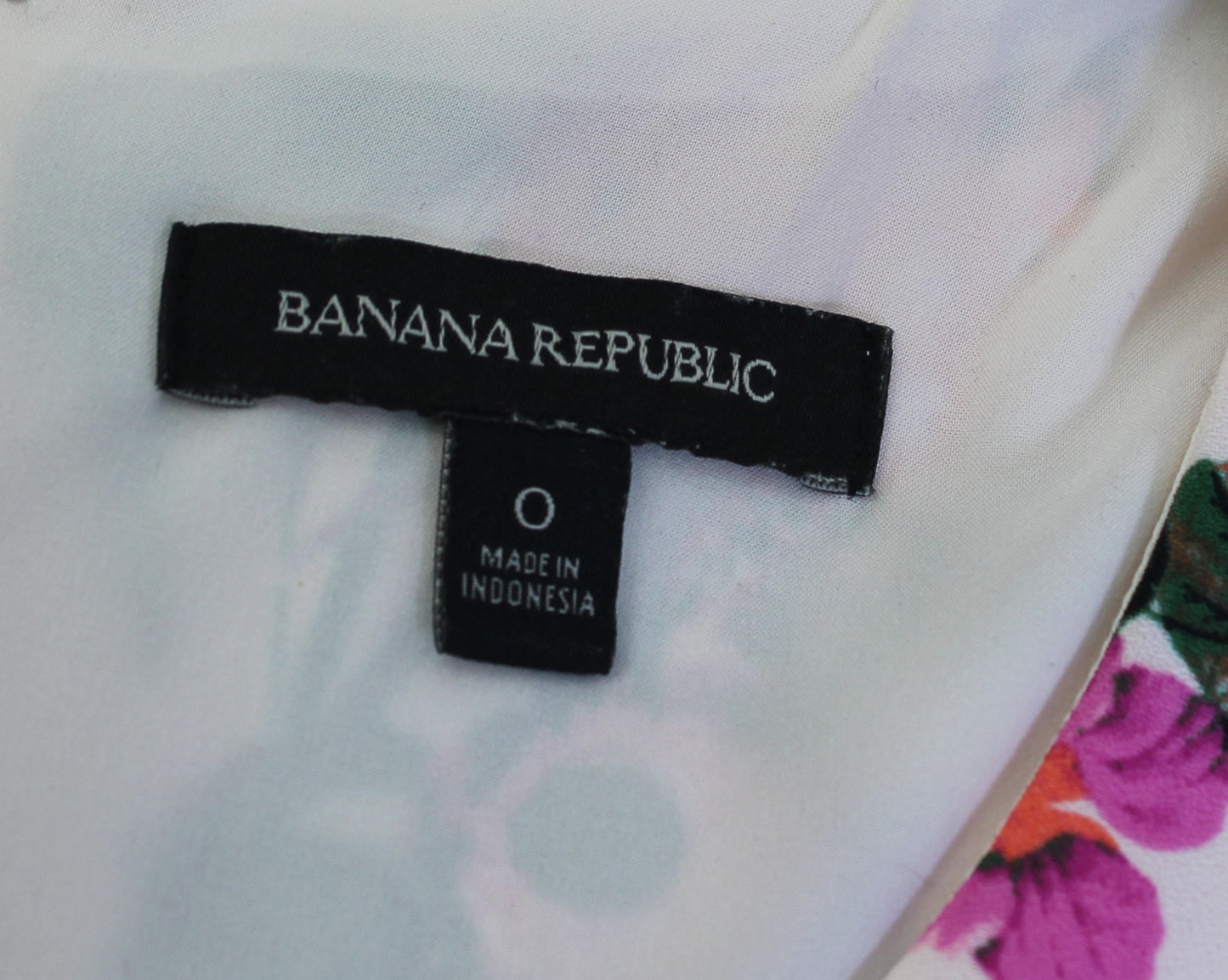 Banana Republic Peach Pink Floral Bird Print Drop Waist Flounce Shift Dress Sz 0