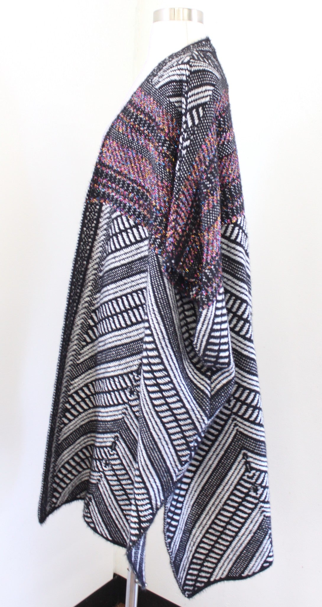 NWT Anthropologie Molly Bracken Sally Geo Tinsel Tweed Kimono Cardigan Size 3X