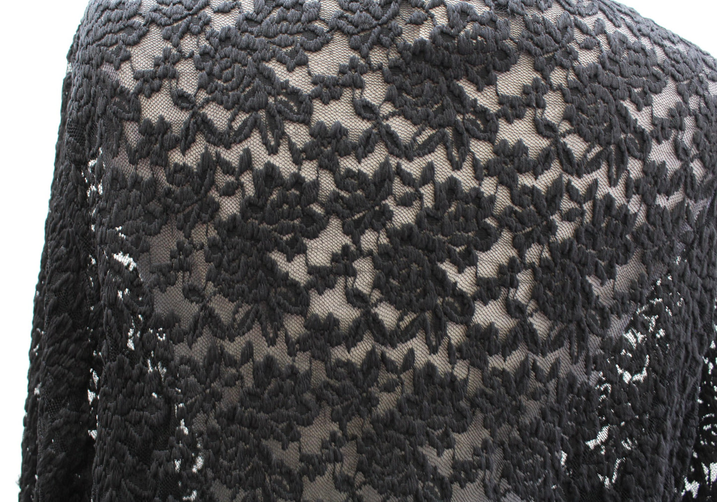 Vtg 2000s Y2k Black Sheer Lace Topper Jacket Cardigan Size XL Whimsygoth Goth