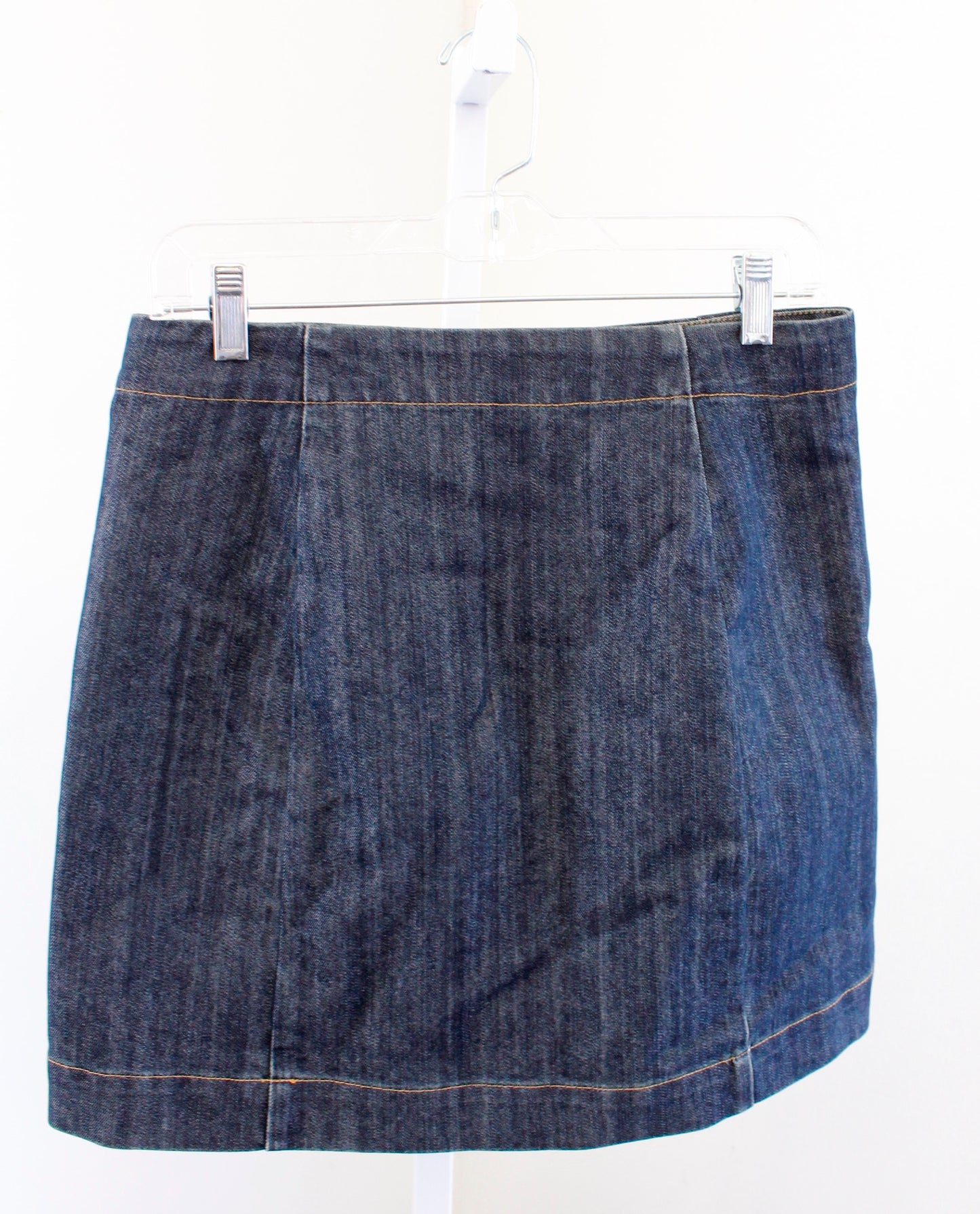 NWT $98 Michael Kors Womens Indigo Denim Jean Button Front Mini Skirt size 2