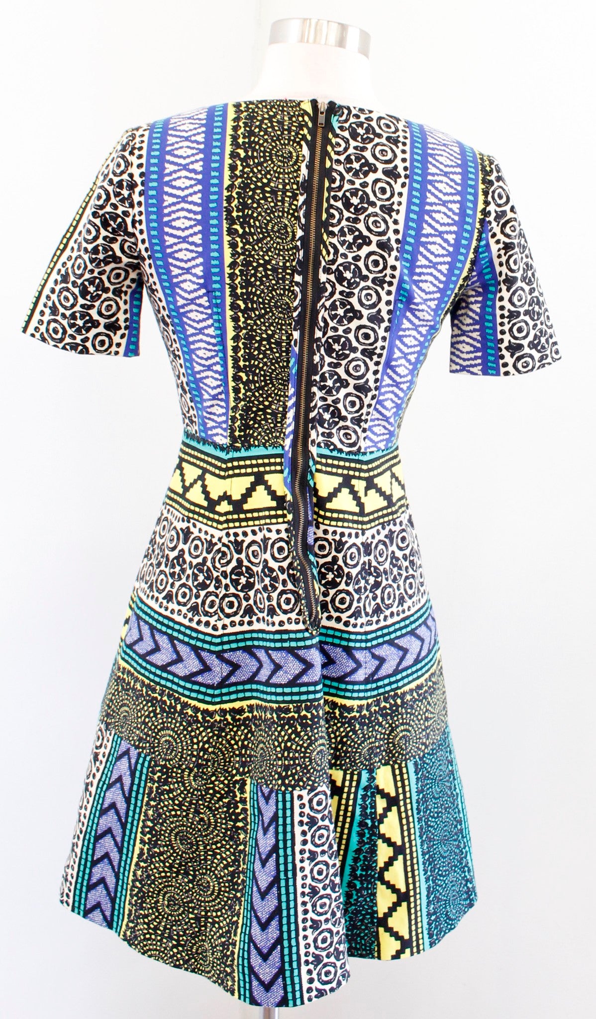 Plenty Tracy Reese Anthropologie Geometric Tribal Print Mini Dress Size 0 Boho
