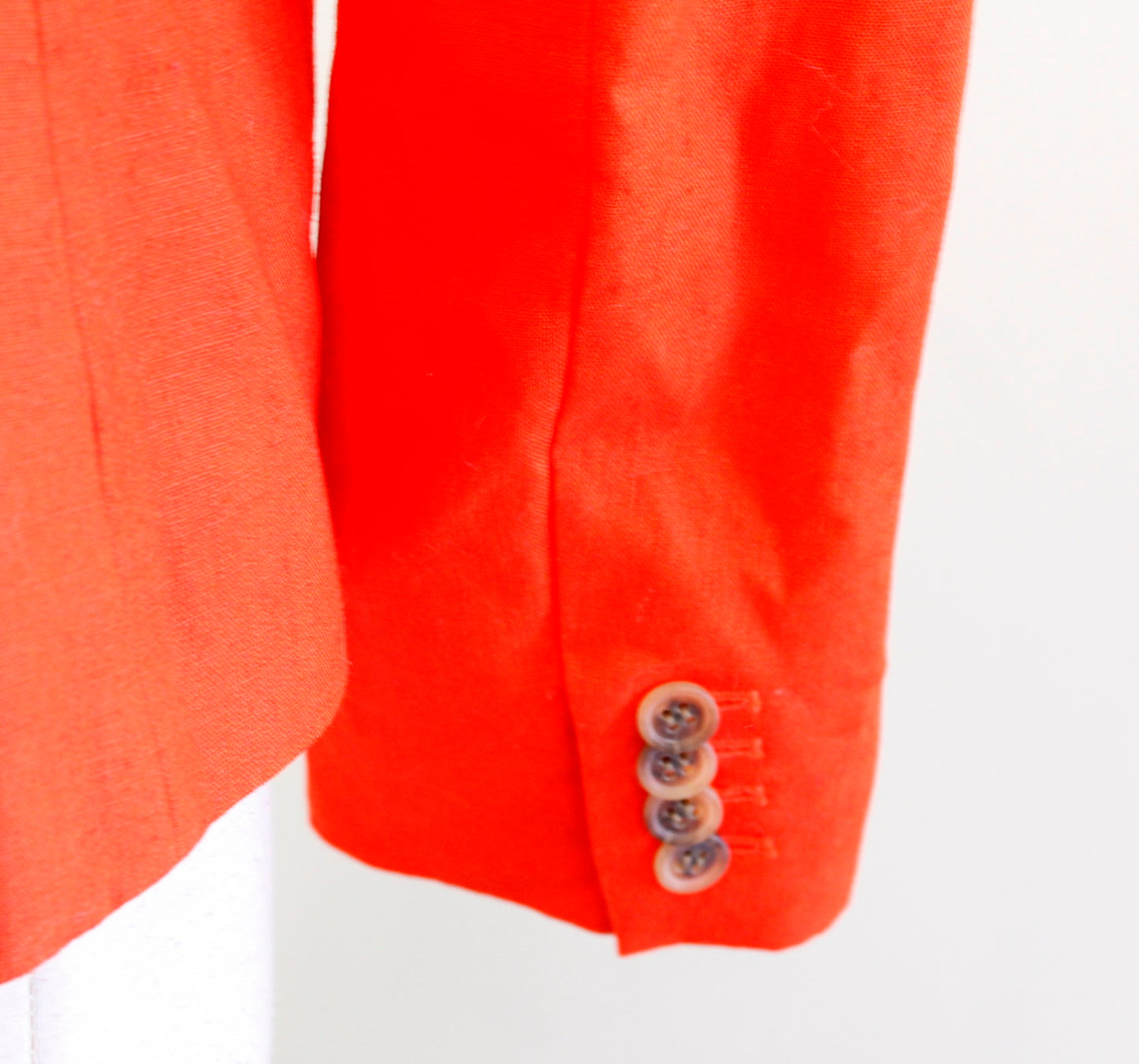 J Crew Womens Solid Bold Orange Linen Schoolboy Blazer Suit Jacket Size 2