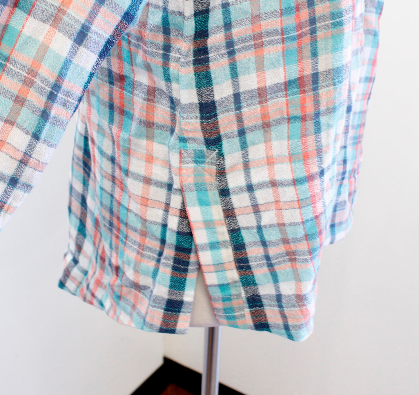 NWT Soft Surroundings Emerson Multi Color Plaid Button Front Tunic Shirt PM MP