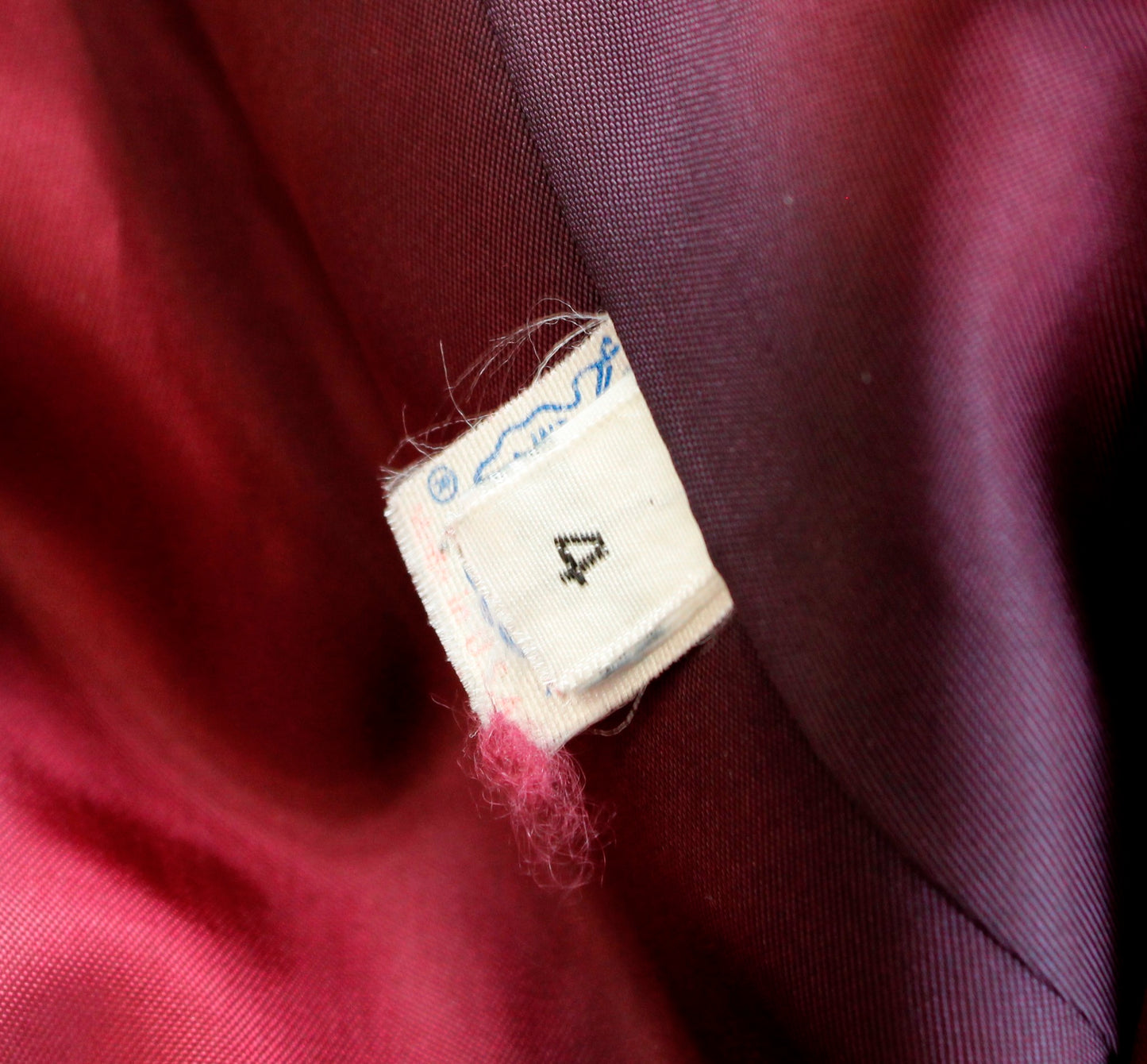 Vtg 80s Oscar de La Renta Fuzzy Striped Double Breasted Jacket Size 4 Retro Navy