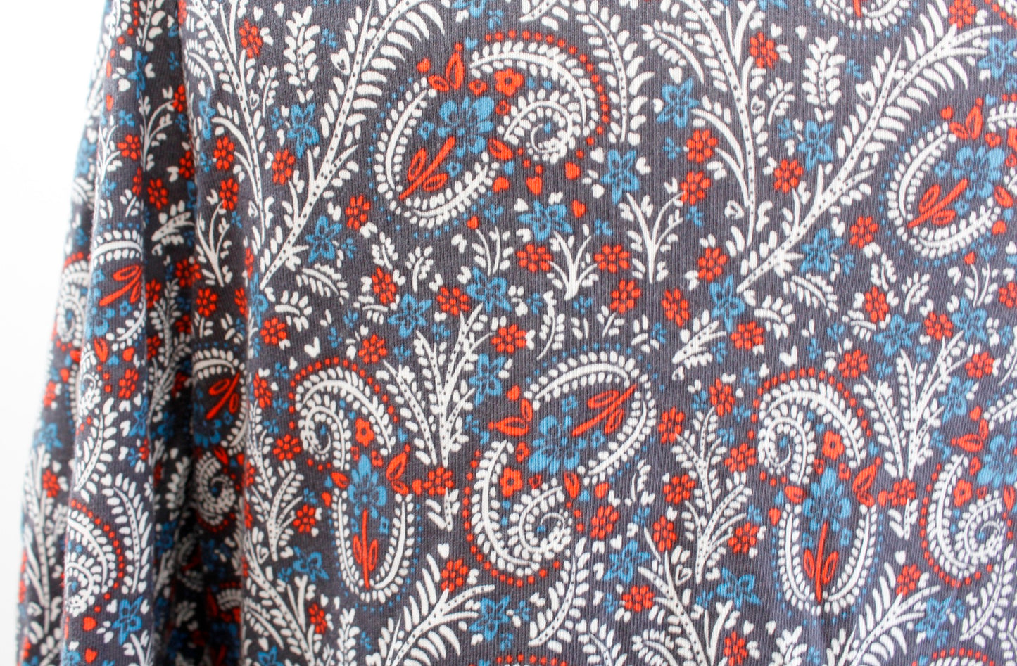 Boden Womens Alma Gray Blue Floral Paisley Print Jersey Shift Dress Size US 8L 8