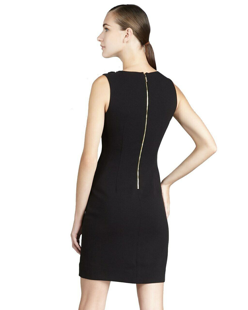 NWT $428 Kate Spade Diana Black Beaded Embellished Neck Sheath Dress Size 6
