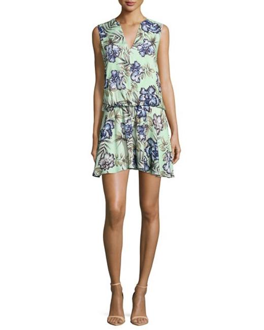 NWT $298 Alice + Olivia Brook Oasis Floral Mint Shift Dress Size 10 Green